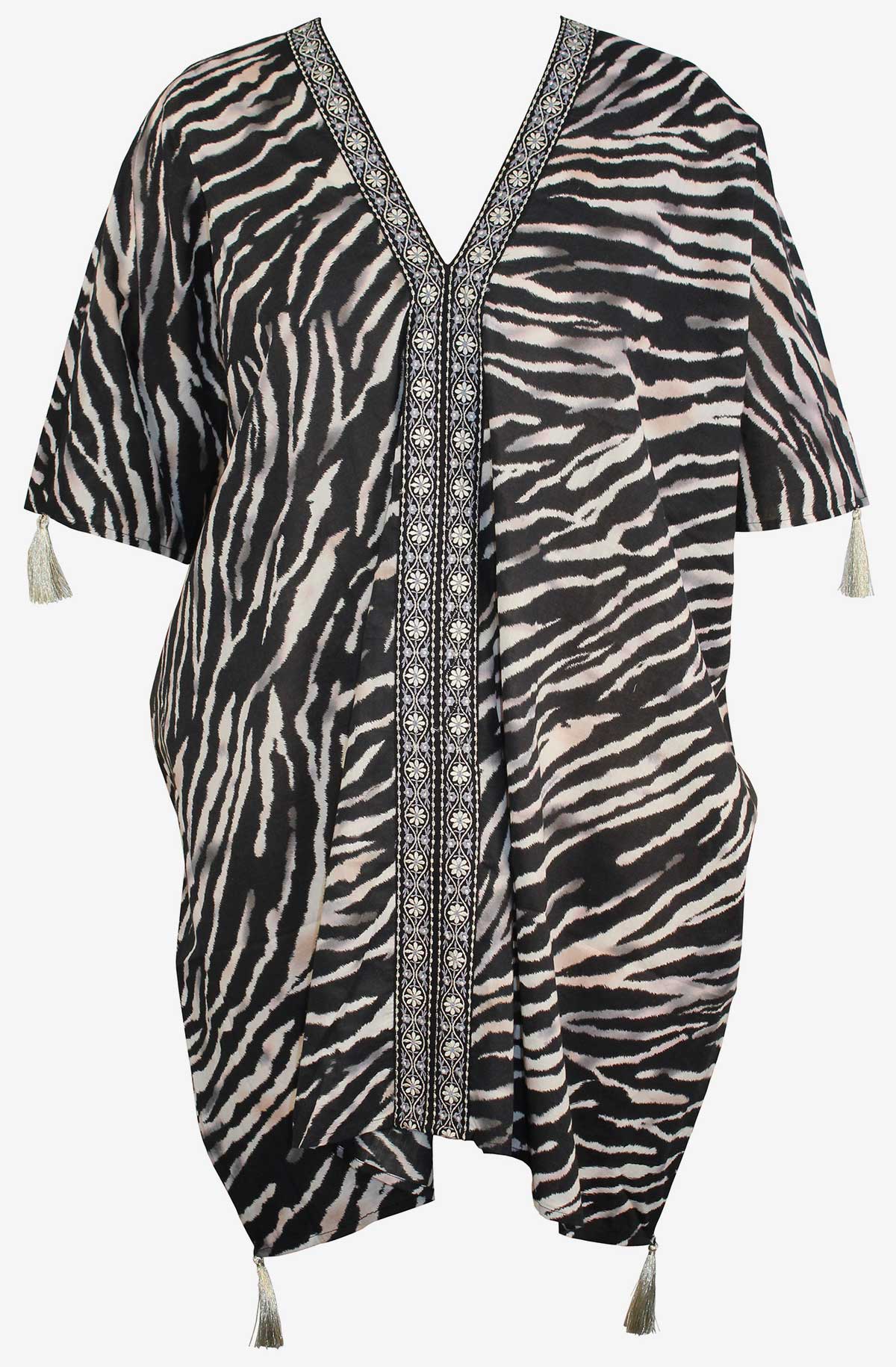 Caftan Cover Up in Tigre Sombre - Image 4