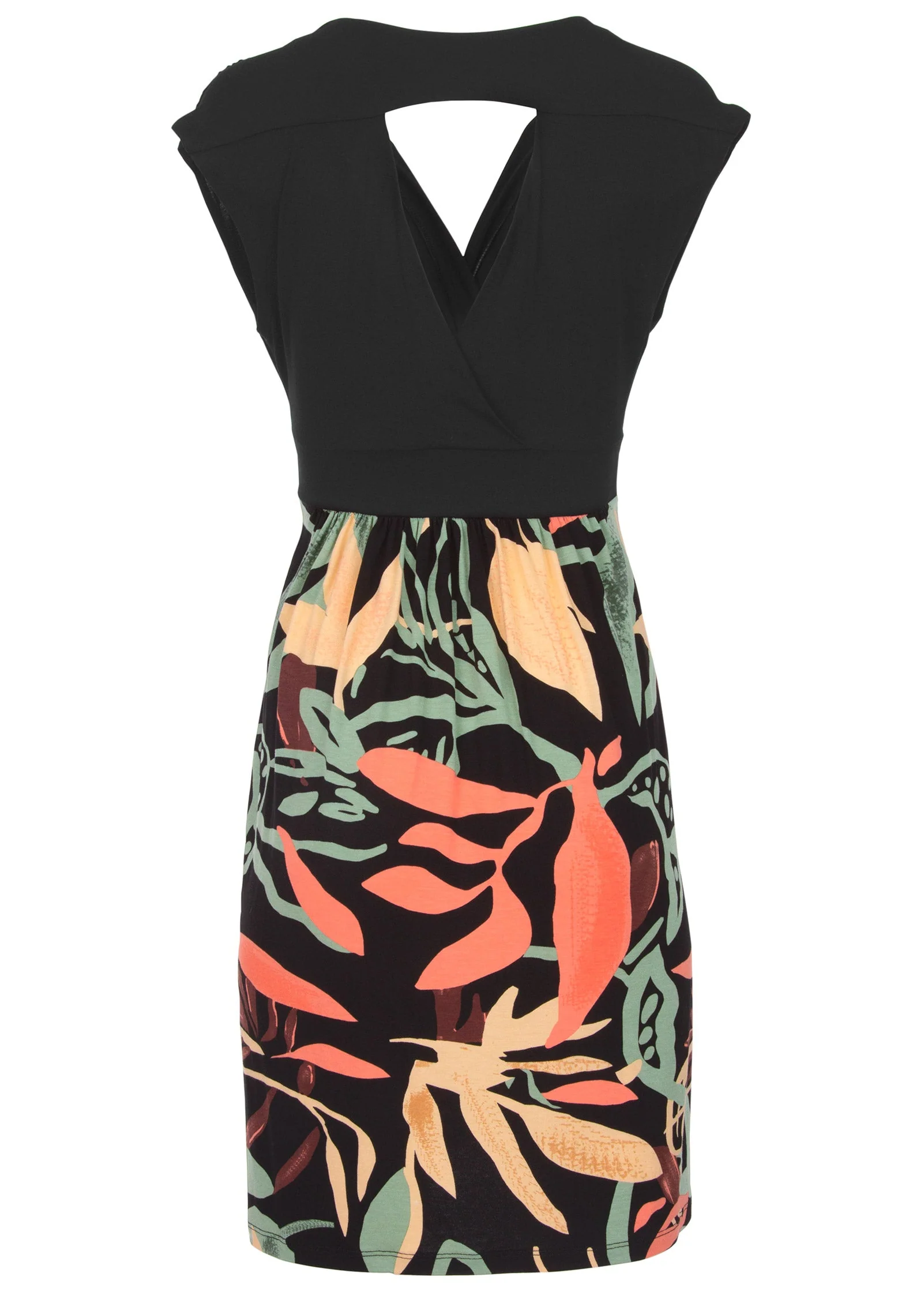 Abstract Print Dress - Black Multi - Image 5