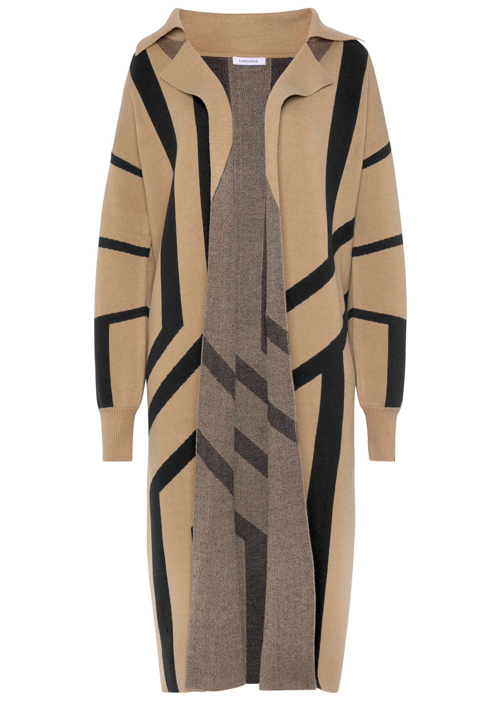 Abstract Graphic Duster - Black & Off White - Image 2