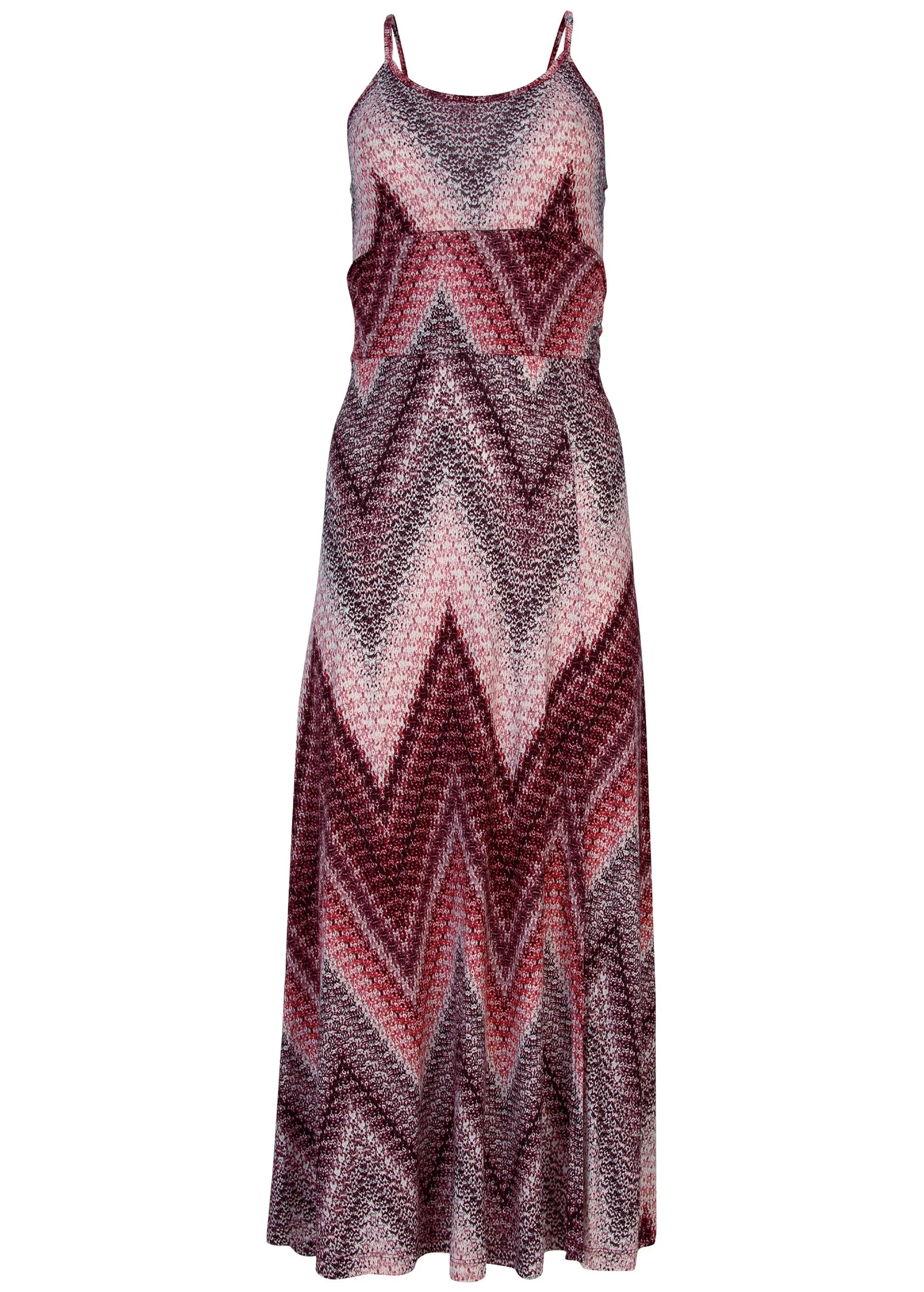 Gathered Waist Maxi Dress - Burgundy Multi - Image 4