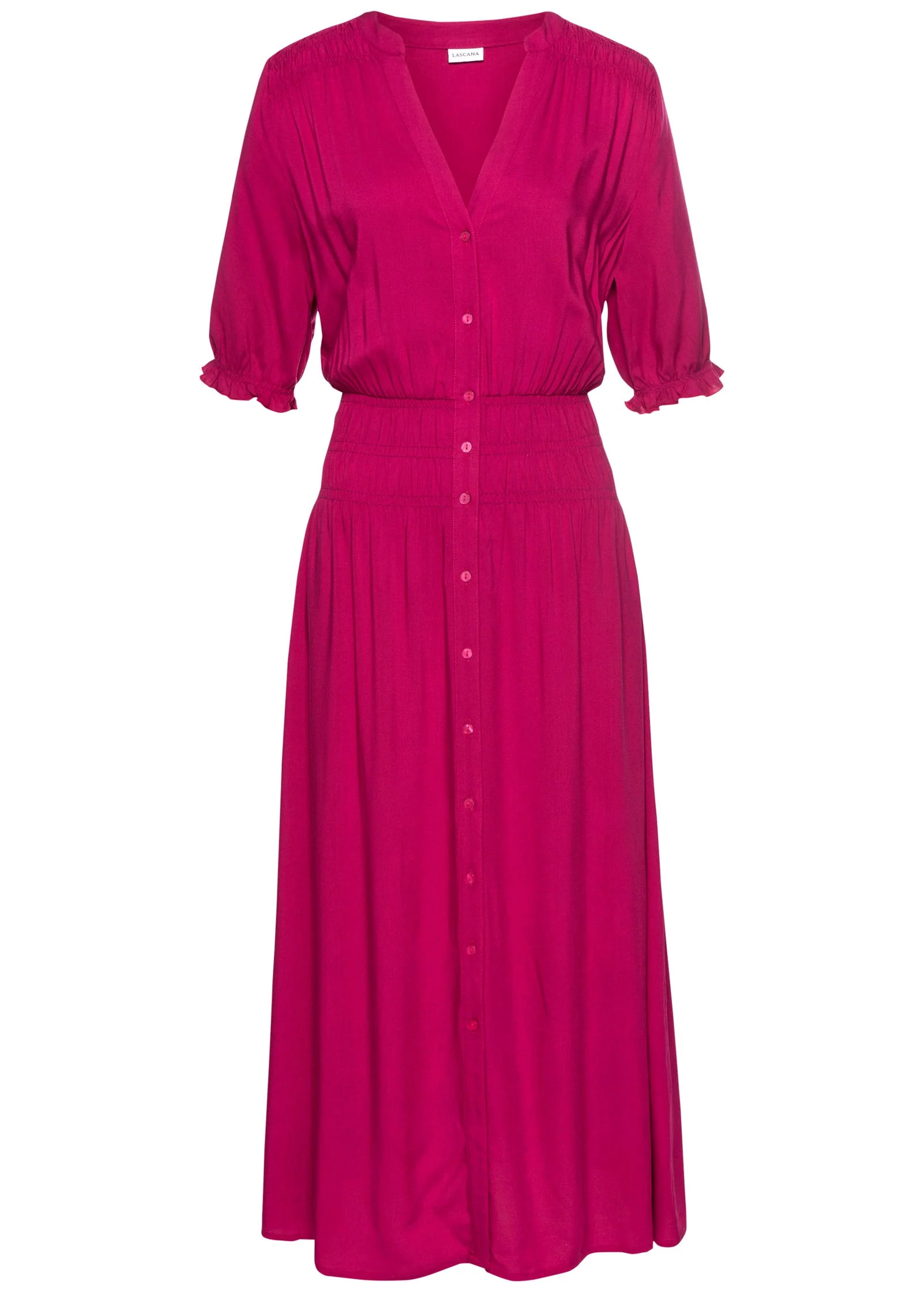 Button Front Maxi Dress - Pink - Image 2