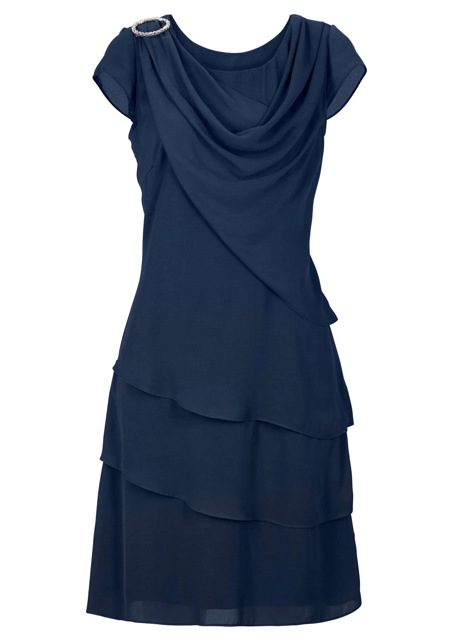 Sleeveless Chiffon Mini - Dark Blue - Image 4