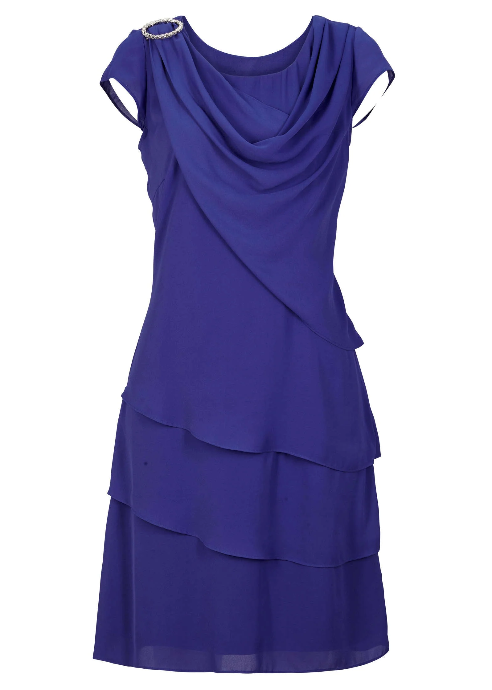 Sleeveless Chiffon Mini - Sapphire Blue - Image 4
