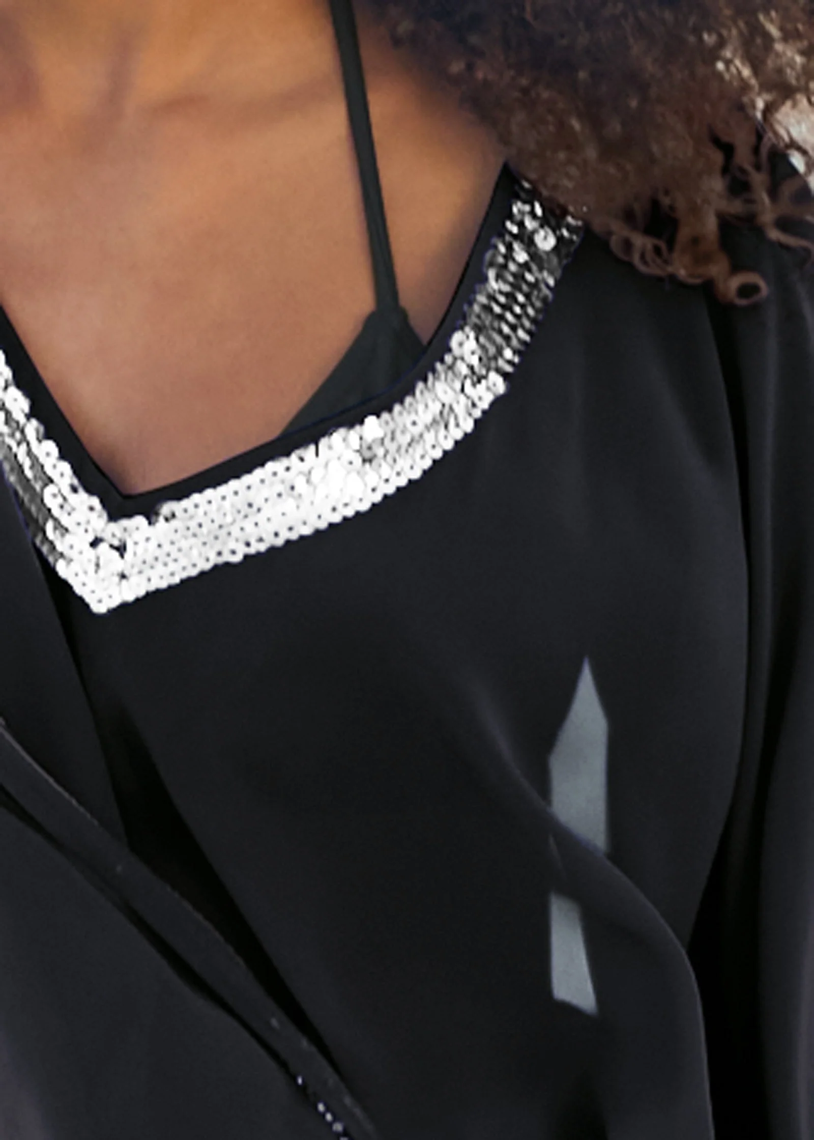 Sequin Tunic Cover-Up - Black Beauty - Image 3