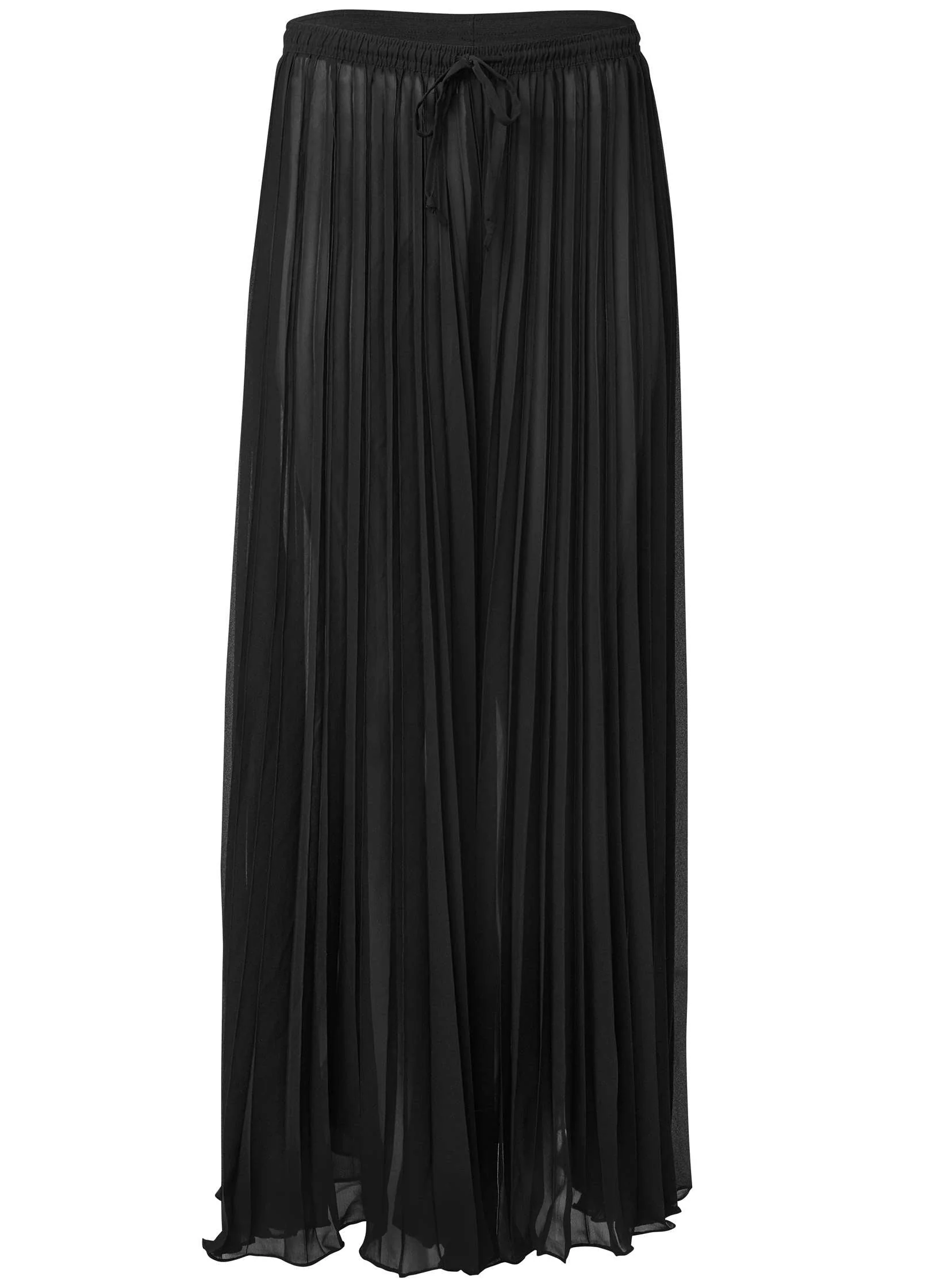 Pleated Cover-Up Pants - Black - Image 4