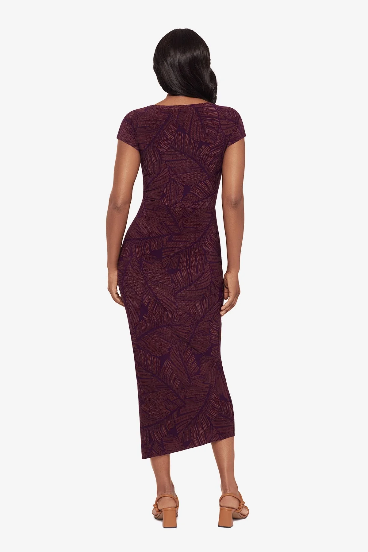 Loki Wrap Front Shaping Dress in Anthurium - Image 4