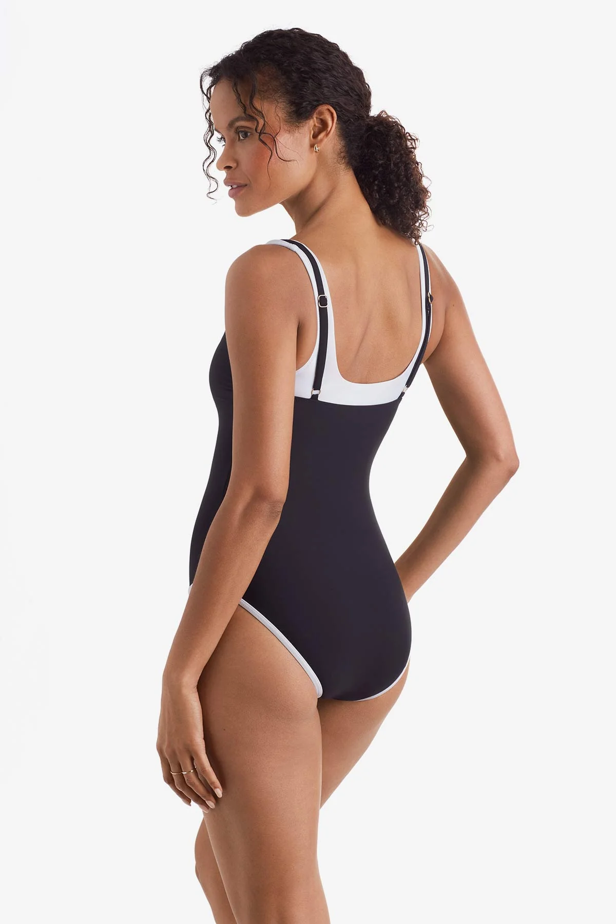 Drift One Piece - Black/White Layered Solids - Image 4