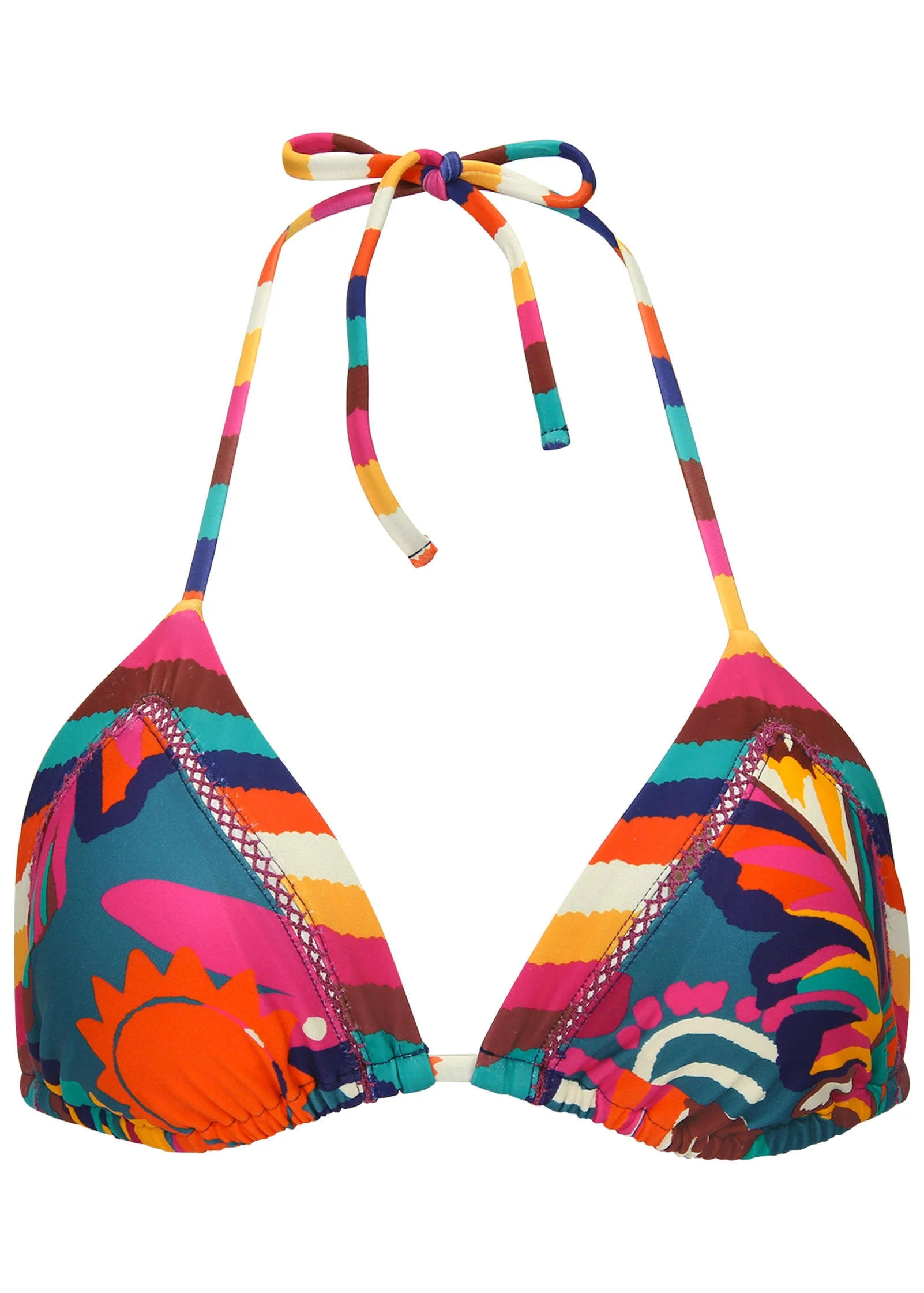 Hamptons Diamond Stitch Triangle Top - Retro Chicka Combo - Image 3
