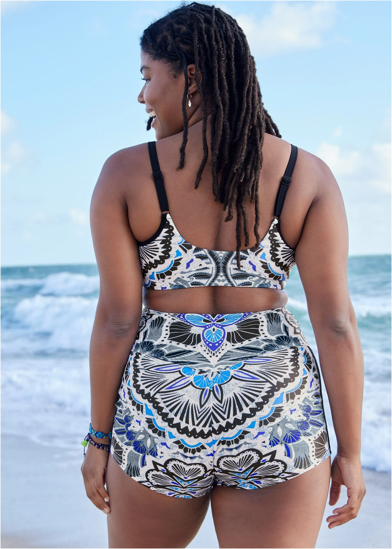 Clairette Zip-Up Swim Top - Calypso Bloom - Image 5