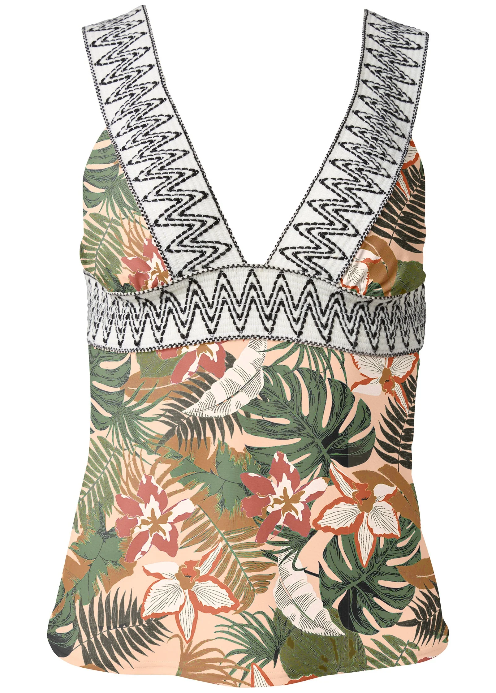 Elastic Tankini Top - Fiji Garden - Image 3