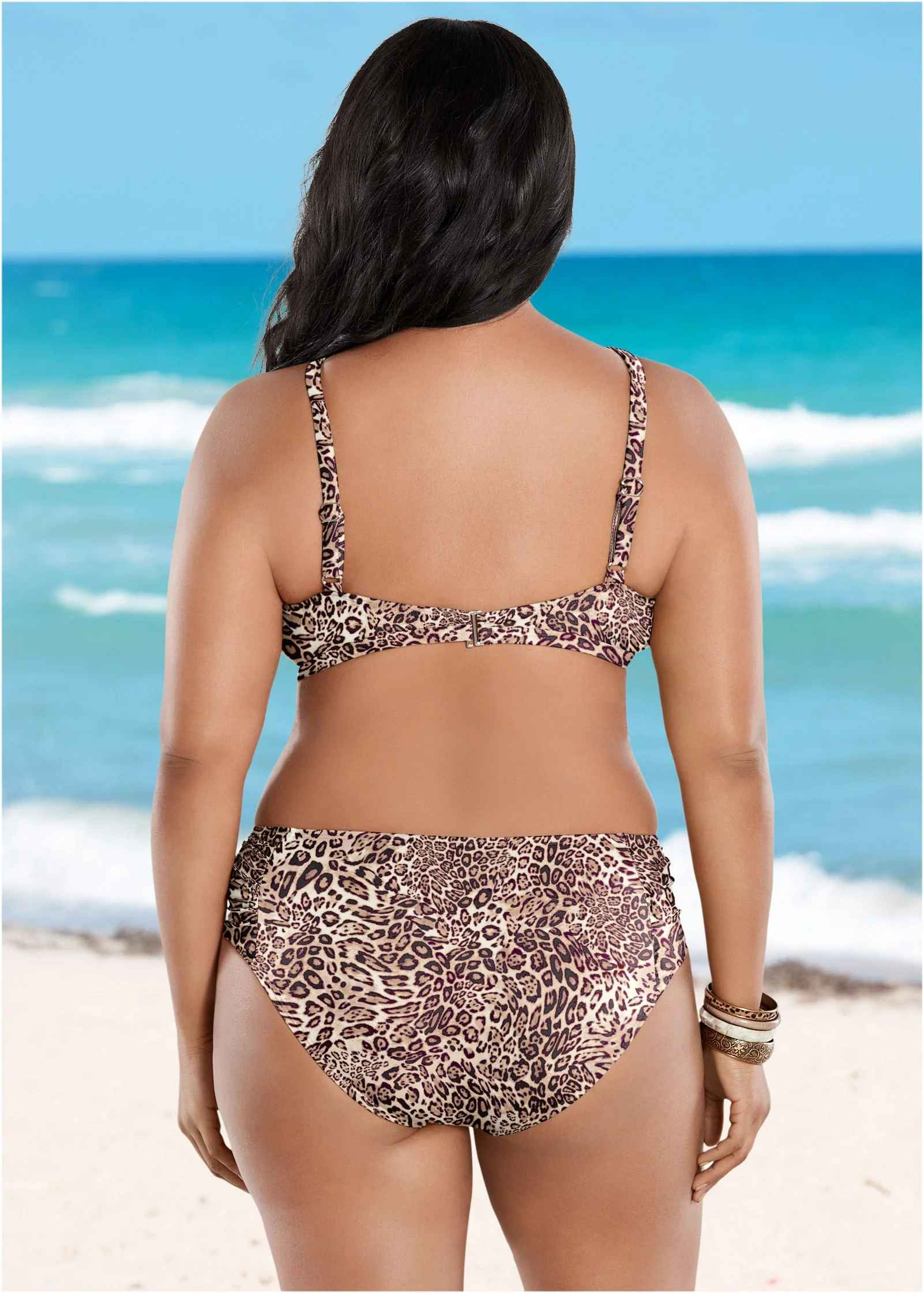 Ruched Low-Rise Bottoms - Lovely Leopard - Image 4
