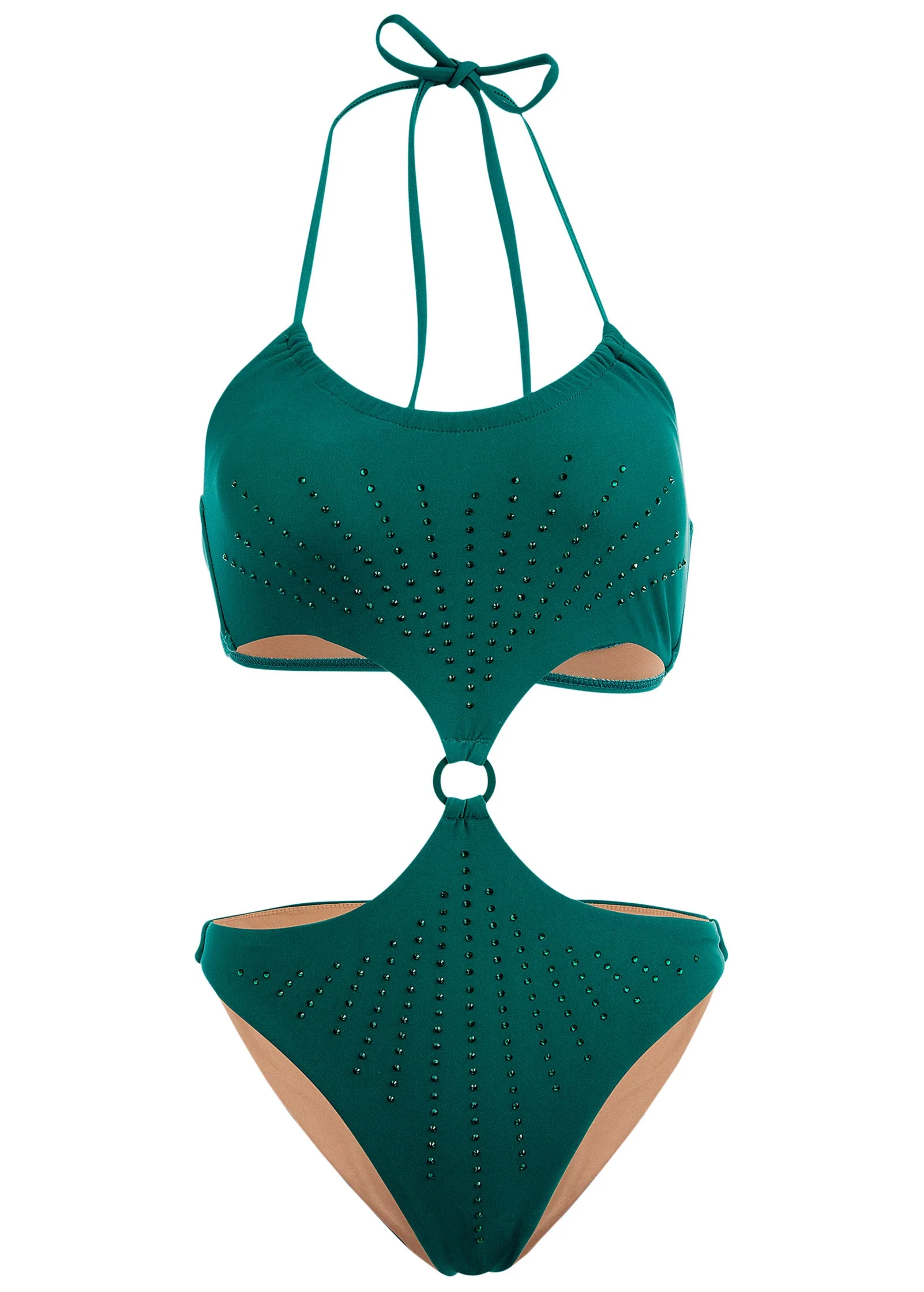 Rhinestone One-Piece - Green Glory - Image 4
