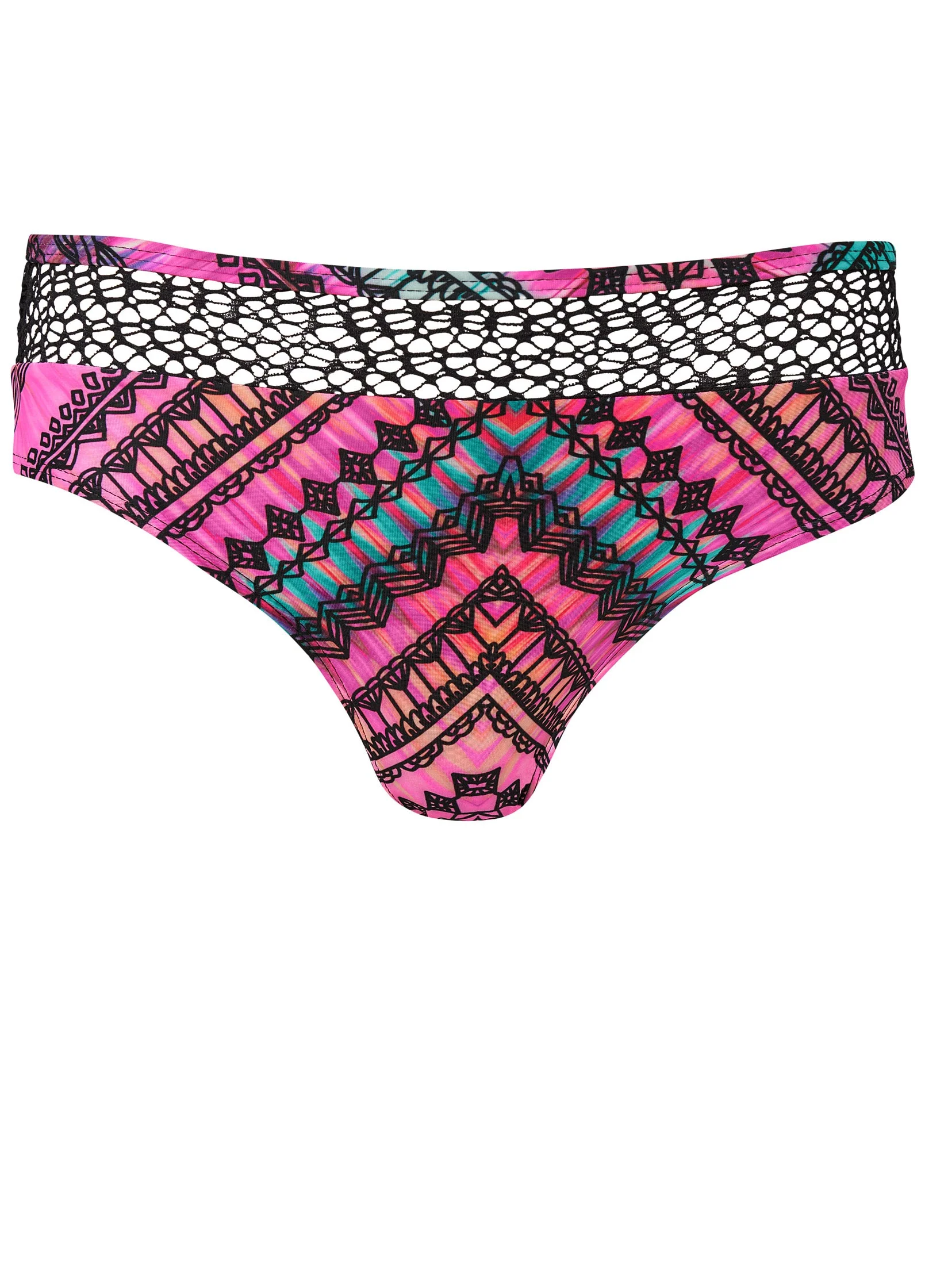 Crochet Mid-Rise Bottom - Geometric Brights - Image 3