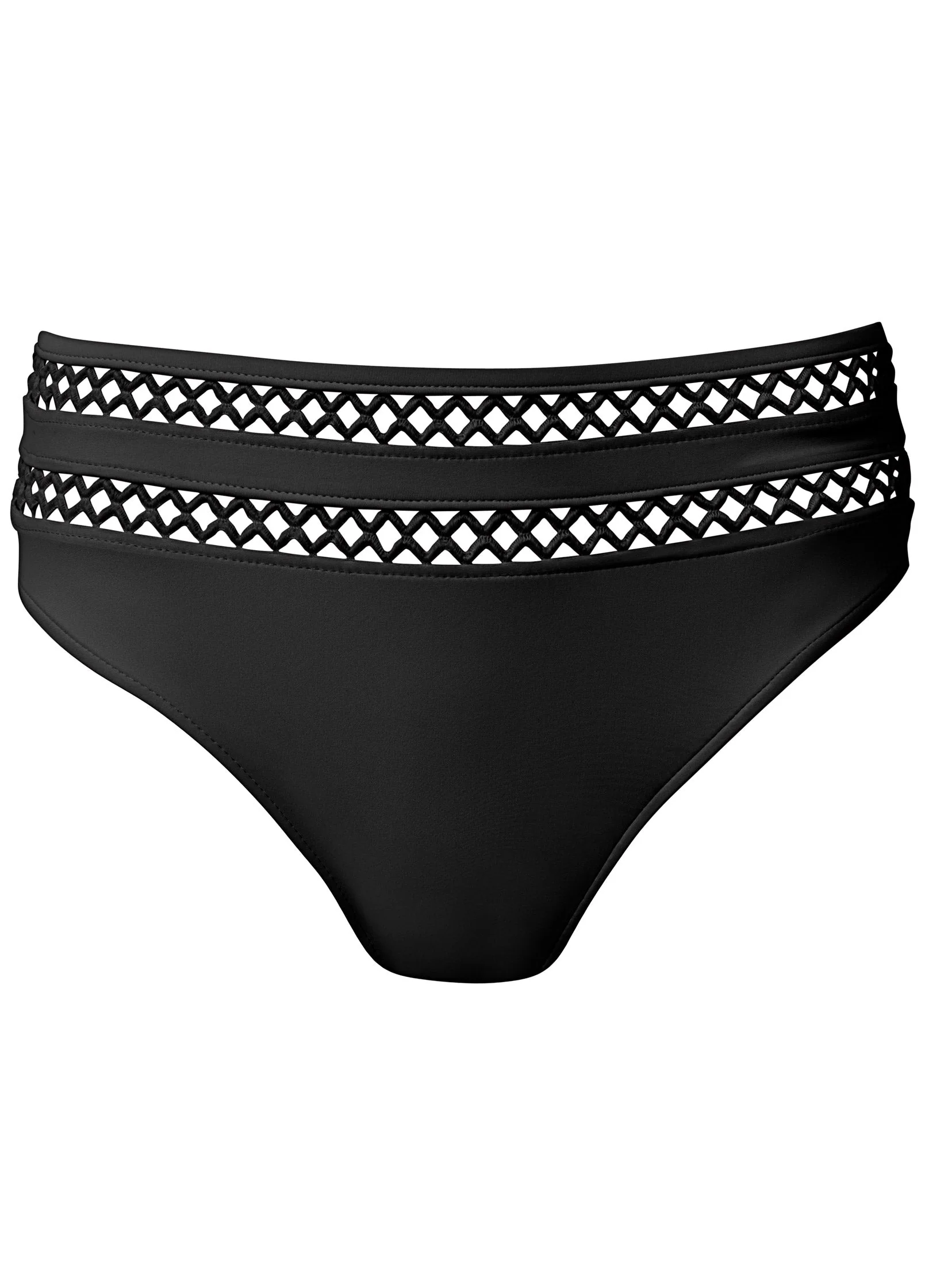 Lattice Trim Mid-Rise Bottom - Black Beauty - Image 5