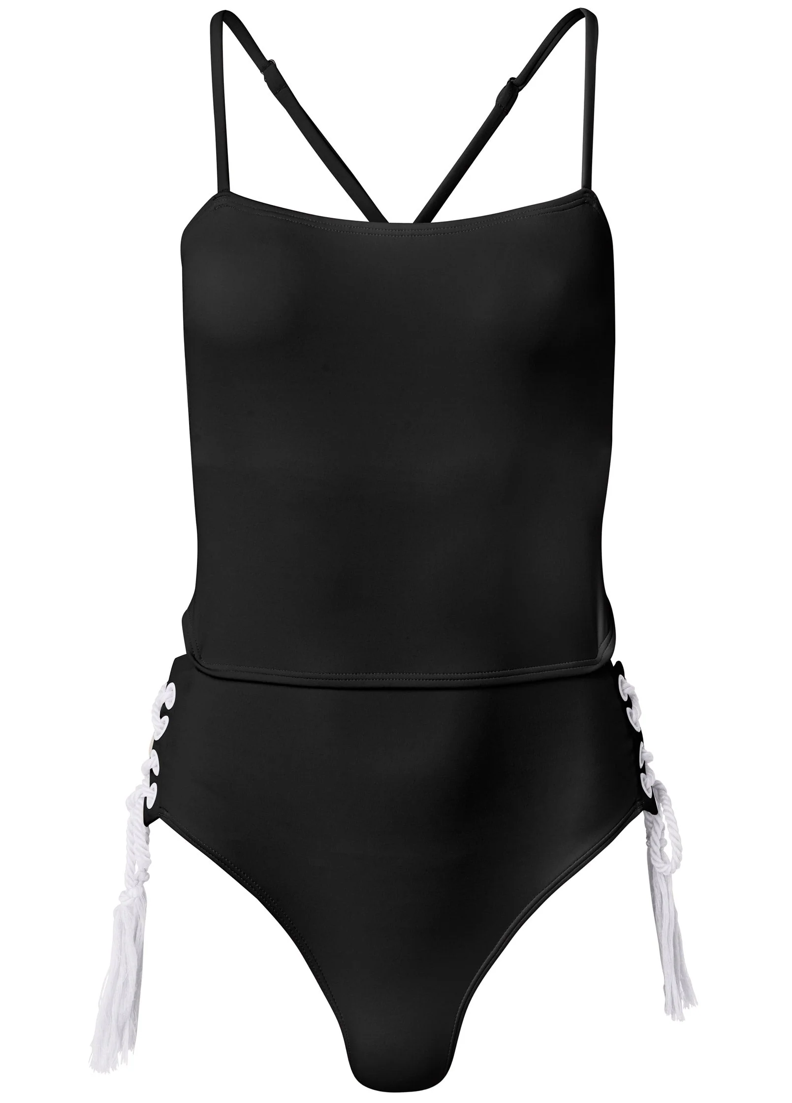 Bandeau Rope Trim One-Piece - Black Beauty - Image 3