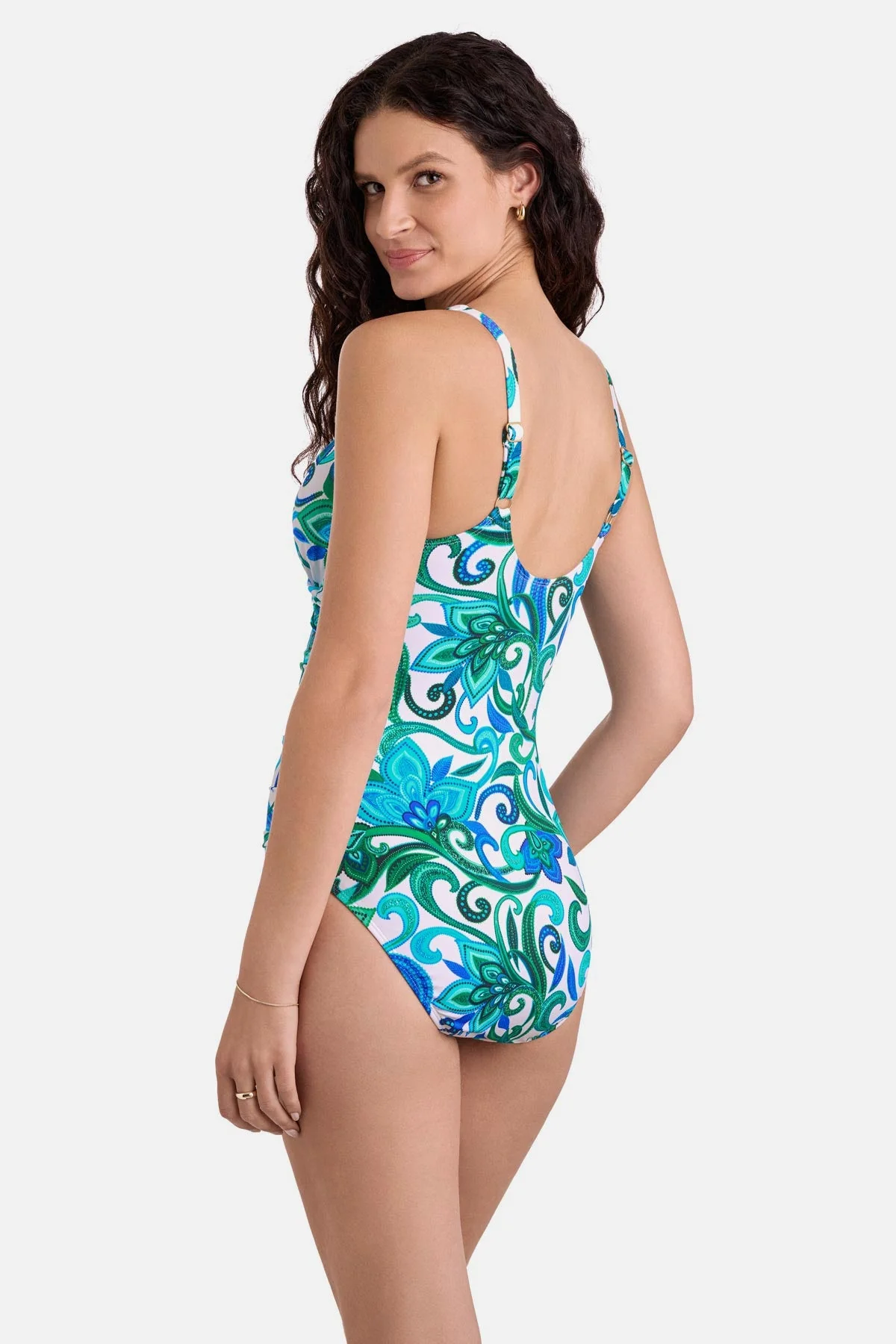 Brynn Twist Underwire One Piece - Imperial Paisley - Image 2