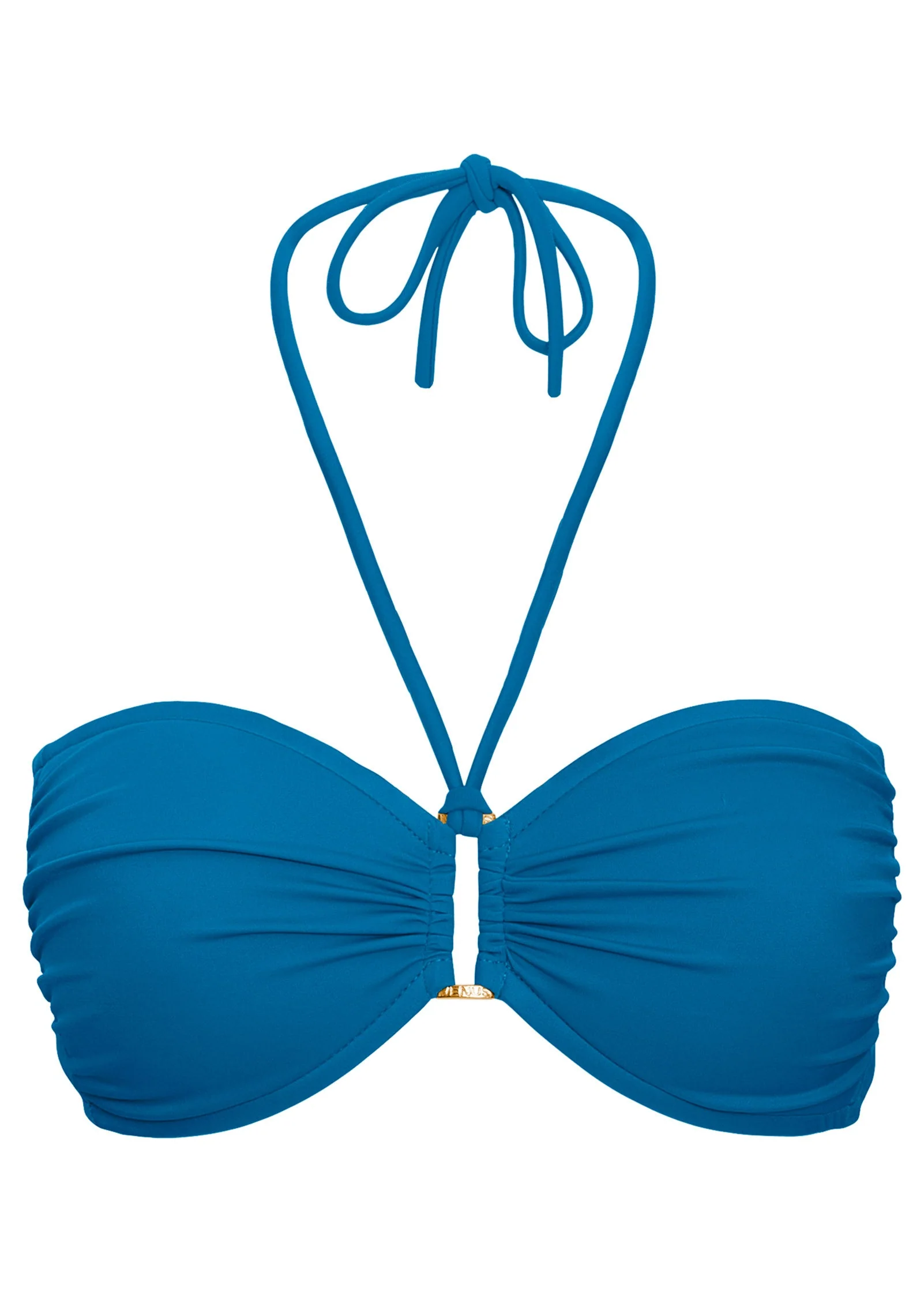 Shapely Ruched Bandeau - Mykonos Blue - Image 2
