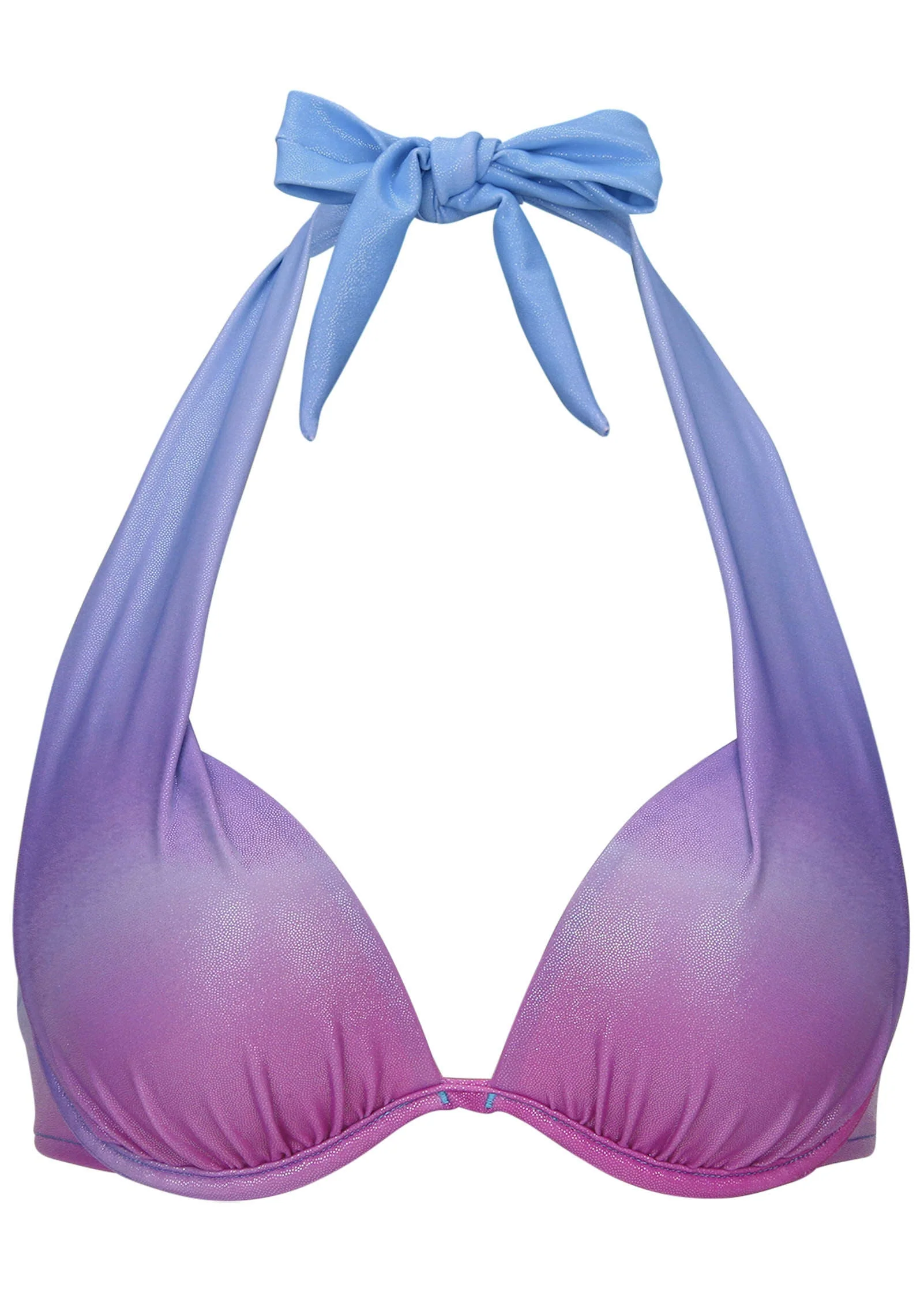 Shine Marilyn Push-Up Halter Top - Shimmering Ocean Ombre - Image 3