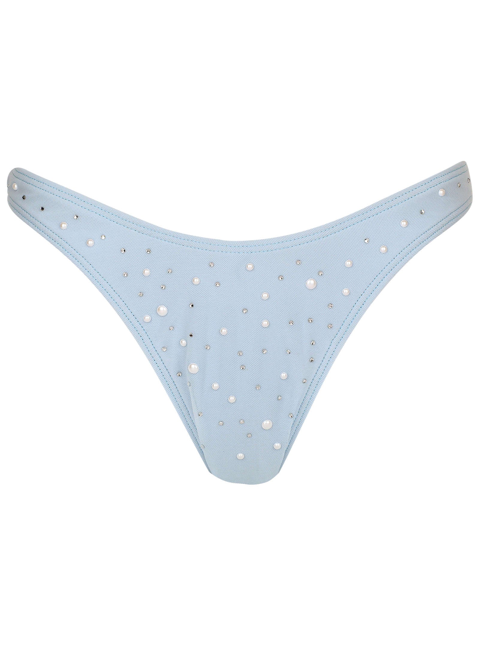 Embellished Malibu Cheeky Bottom - Light Blue - Image 3