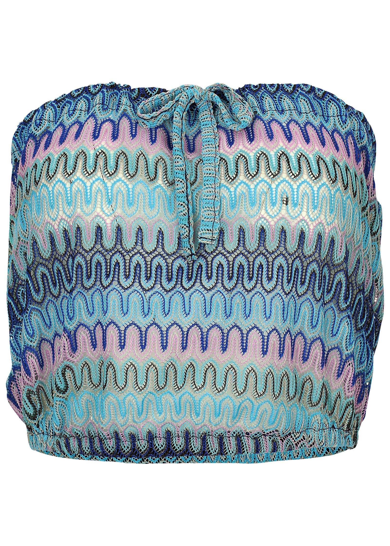 Crochet Bandeau Cover-Up Top - Starlight Blue Multi - Image 4