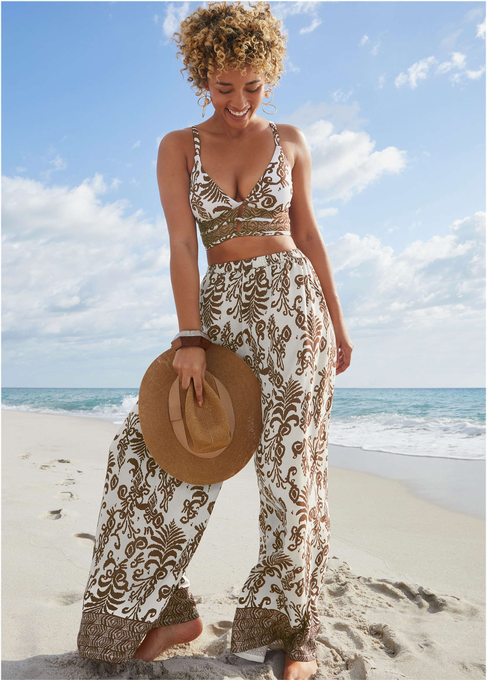 Strappy Longline Top - Mystic Paisley