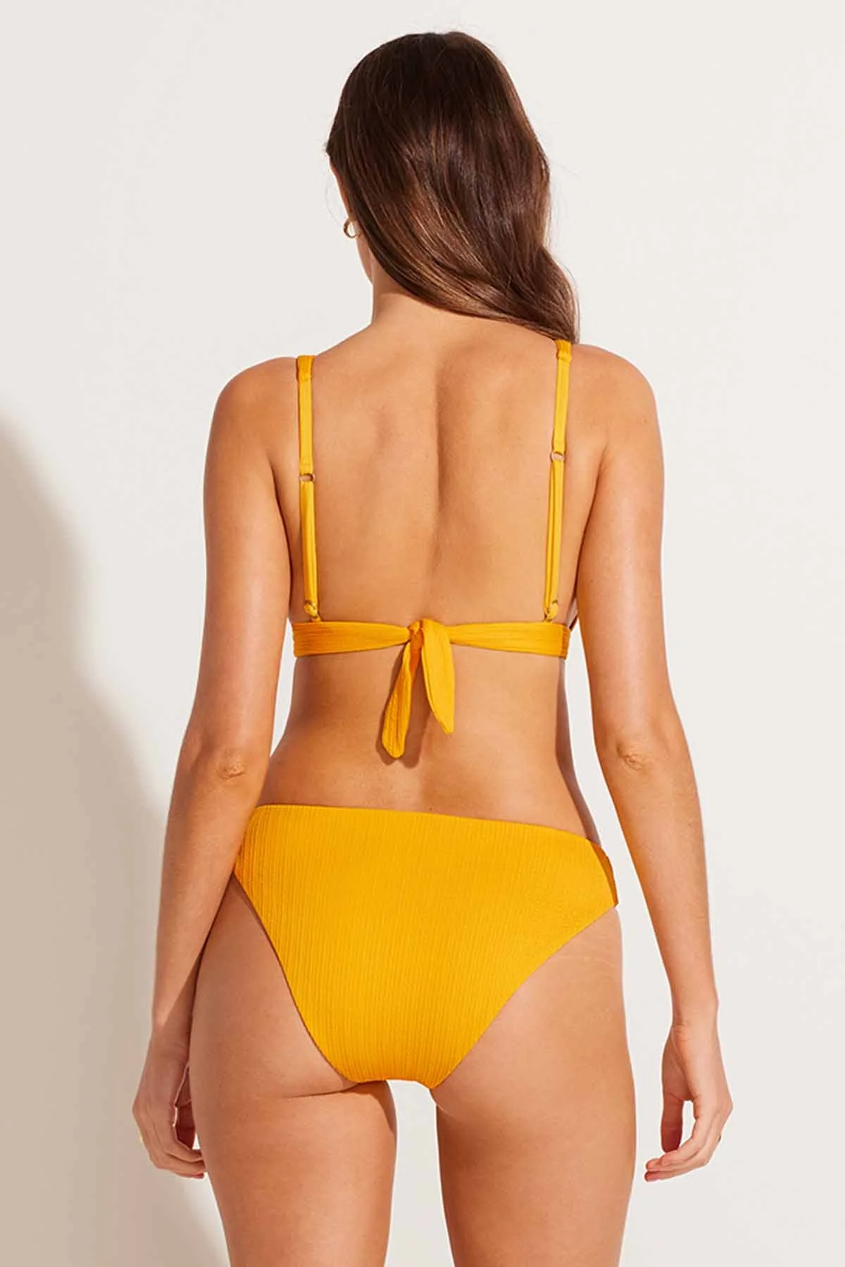 Cali High Leg Full Bottom - Sunflower Pucker Rib - Image 4