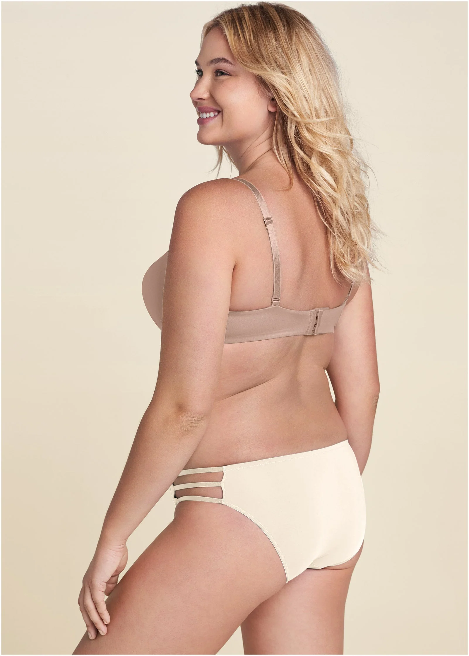 Pearl By VENUS® Strappy Plunge Bra - Sonoran Sand - Image 10