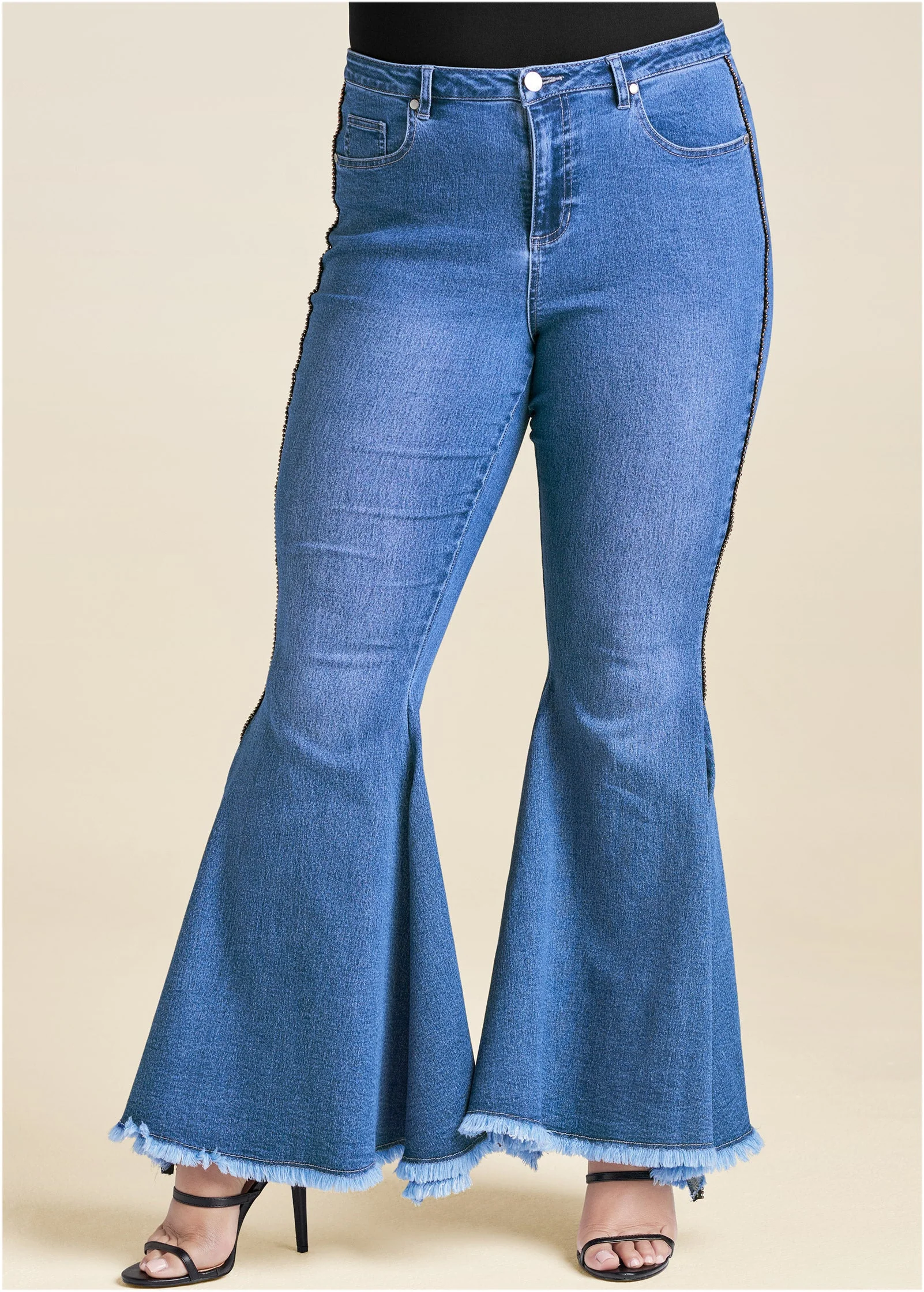 Extreme Flare Jeans - Medium Wash - Image 12