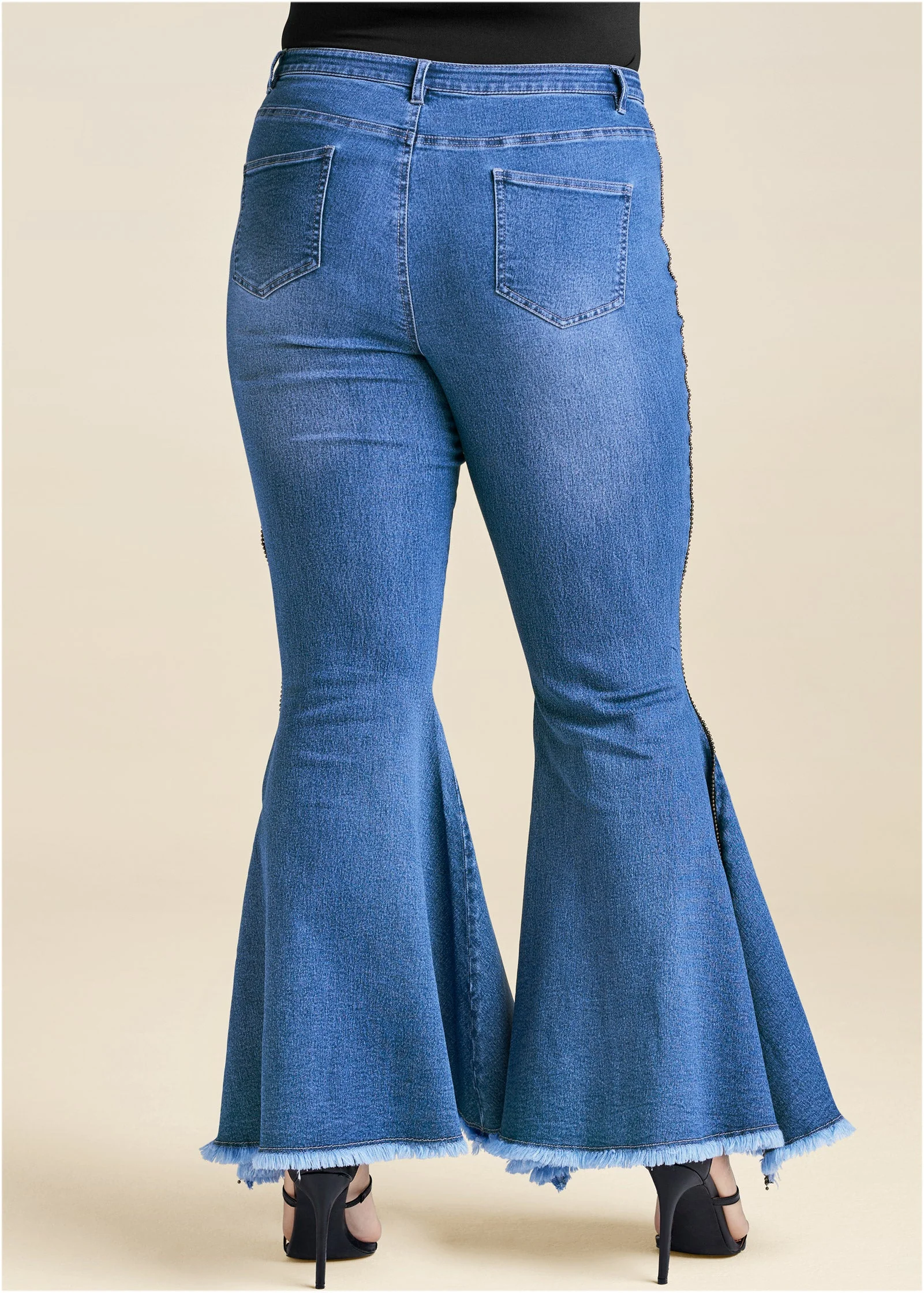 Extreme Flare Jeans - Medium Wash - Image 13