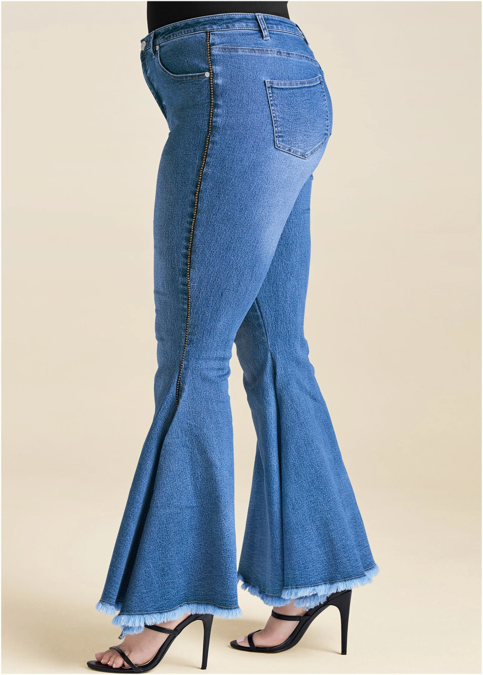 Extreme Flare Jeans - Medium Wash - Image 14