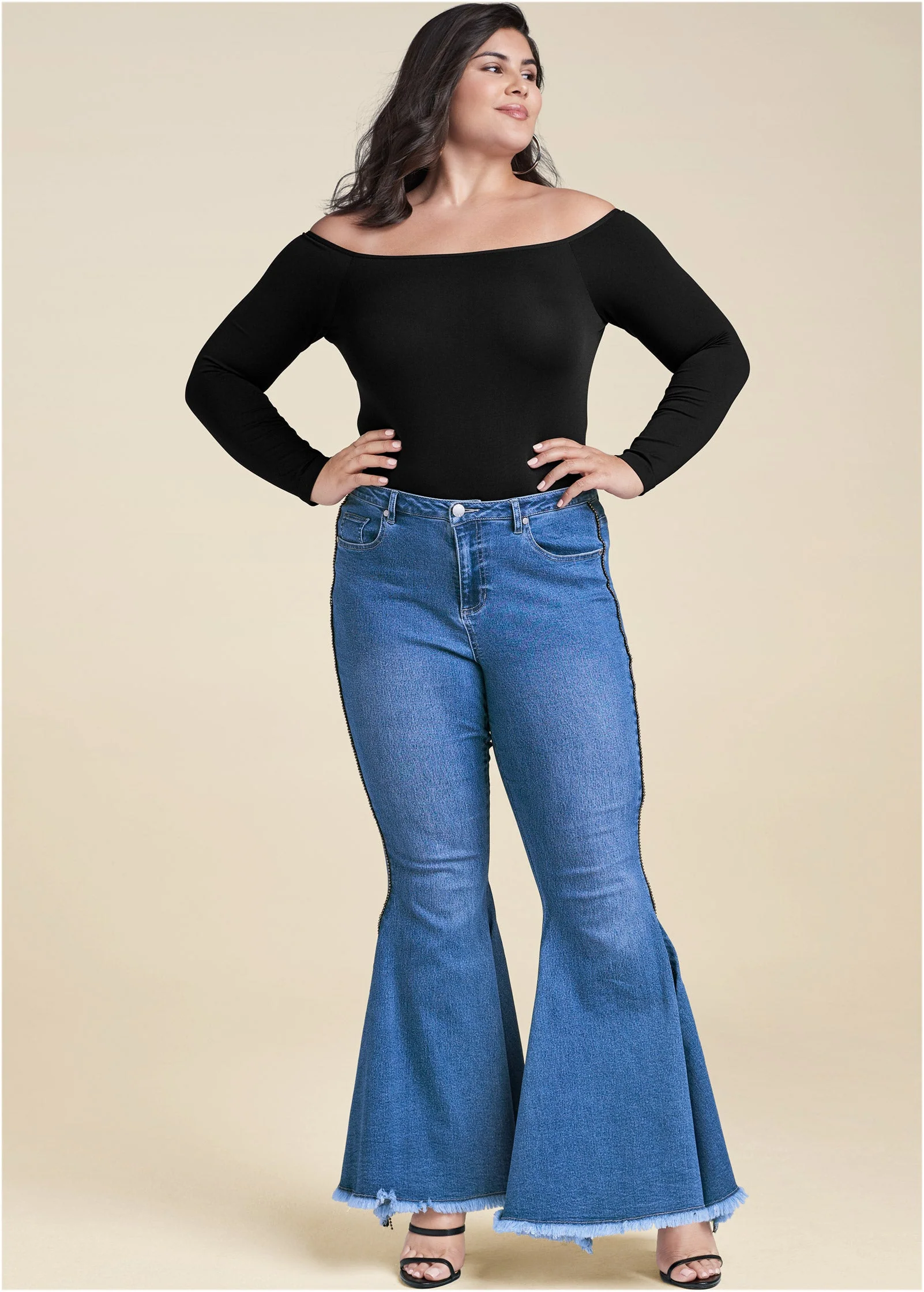 Extreme Flare Jeans - Medium Wash - Image 15