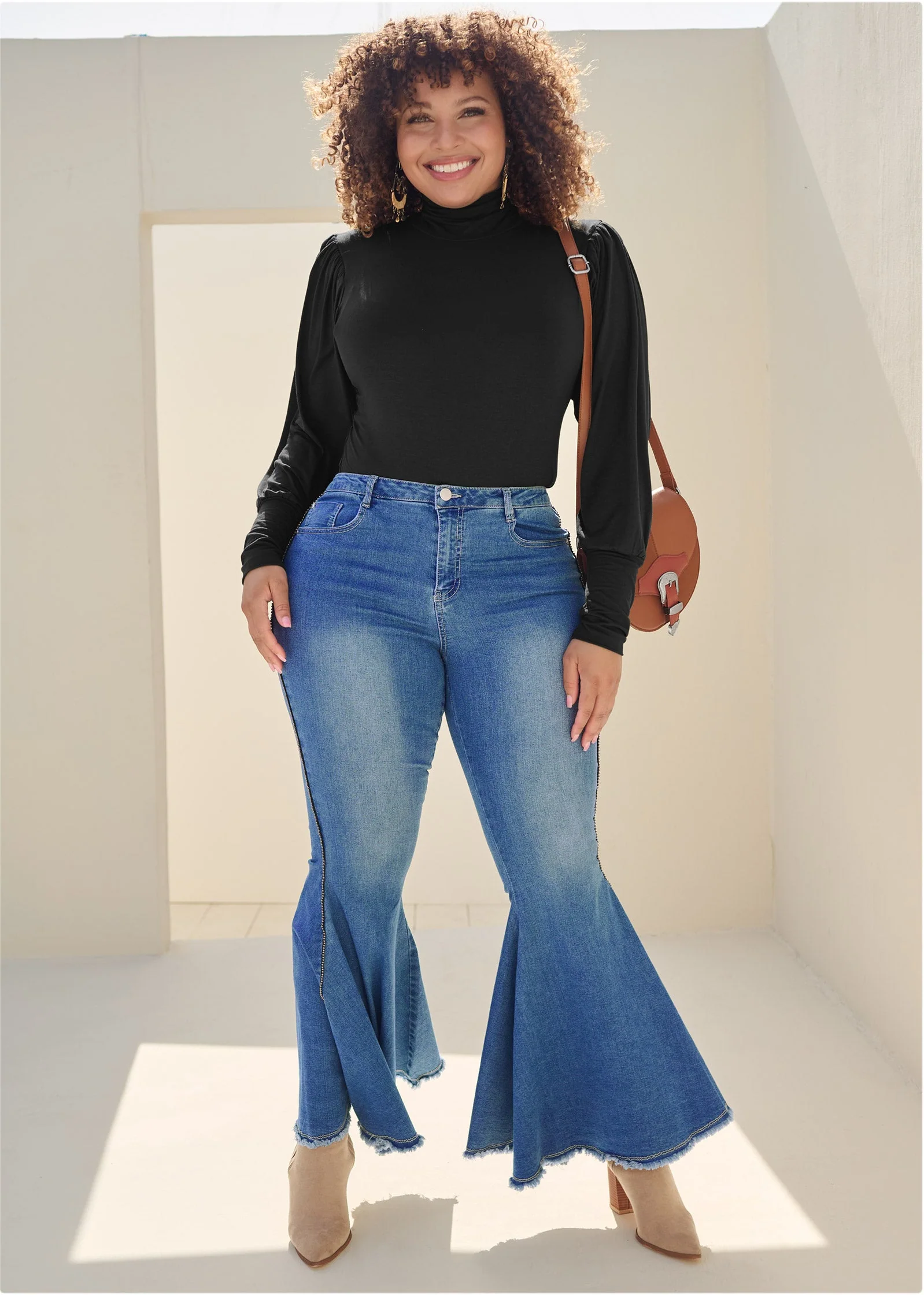 Extreme Flare Jeans - Medium Wash - Image 16