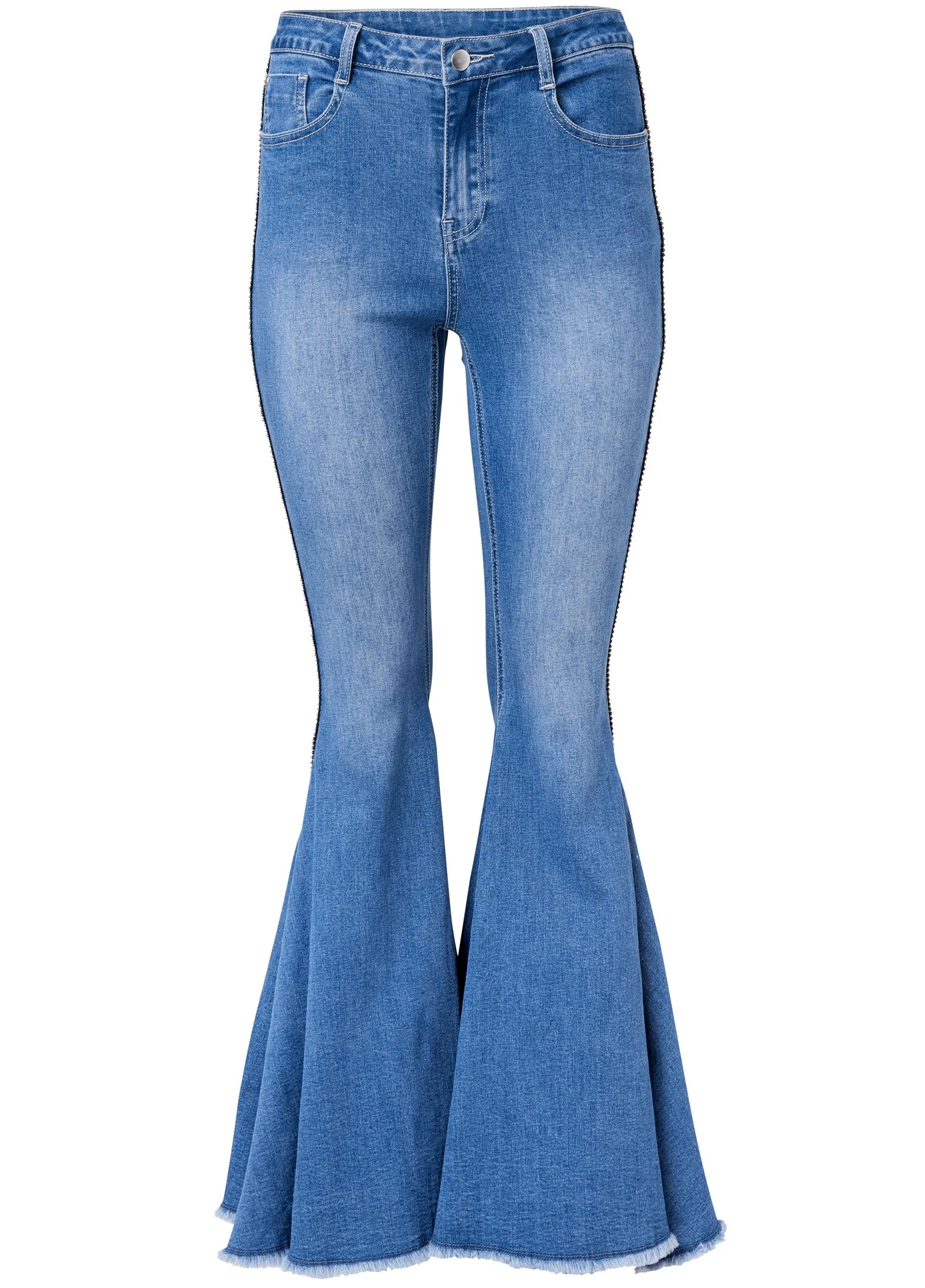 Extreme Flare Jeans - Medium Wash - Image 7