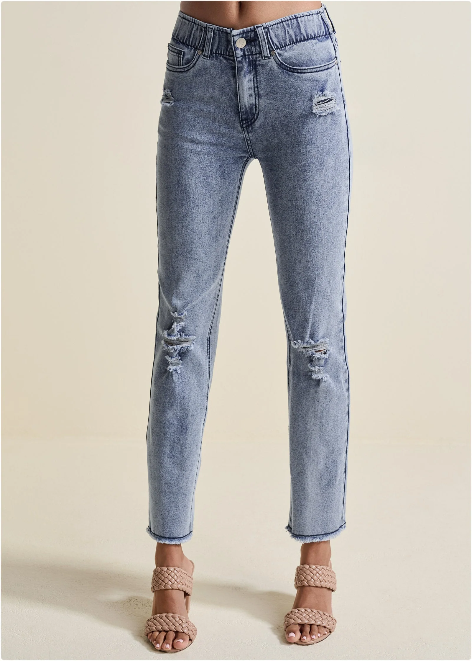 Straight Leg Acid Jeans - Acid Wash - Image 2
