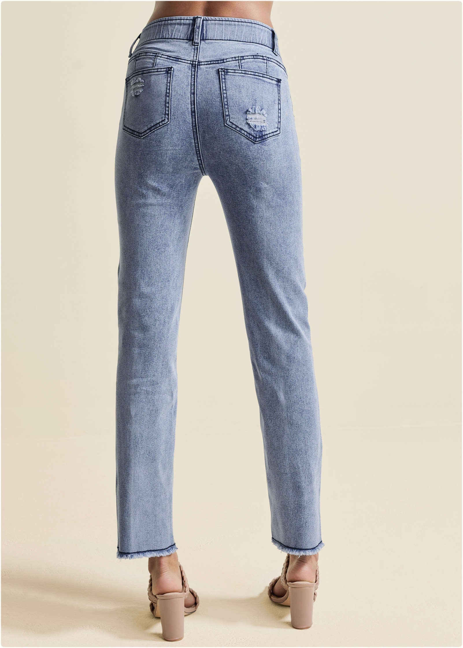 Straight Leg Acid Jeans - Acid Wash - Image 3