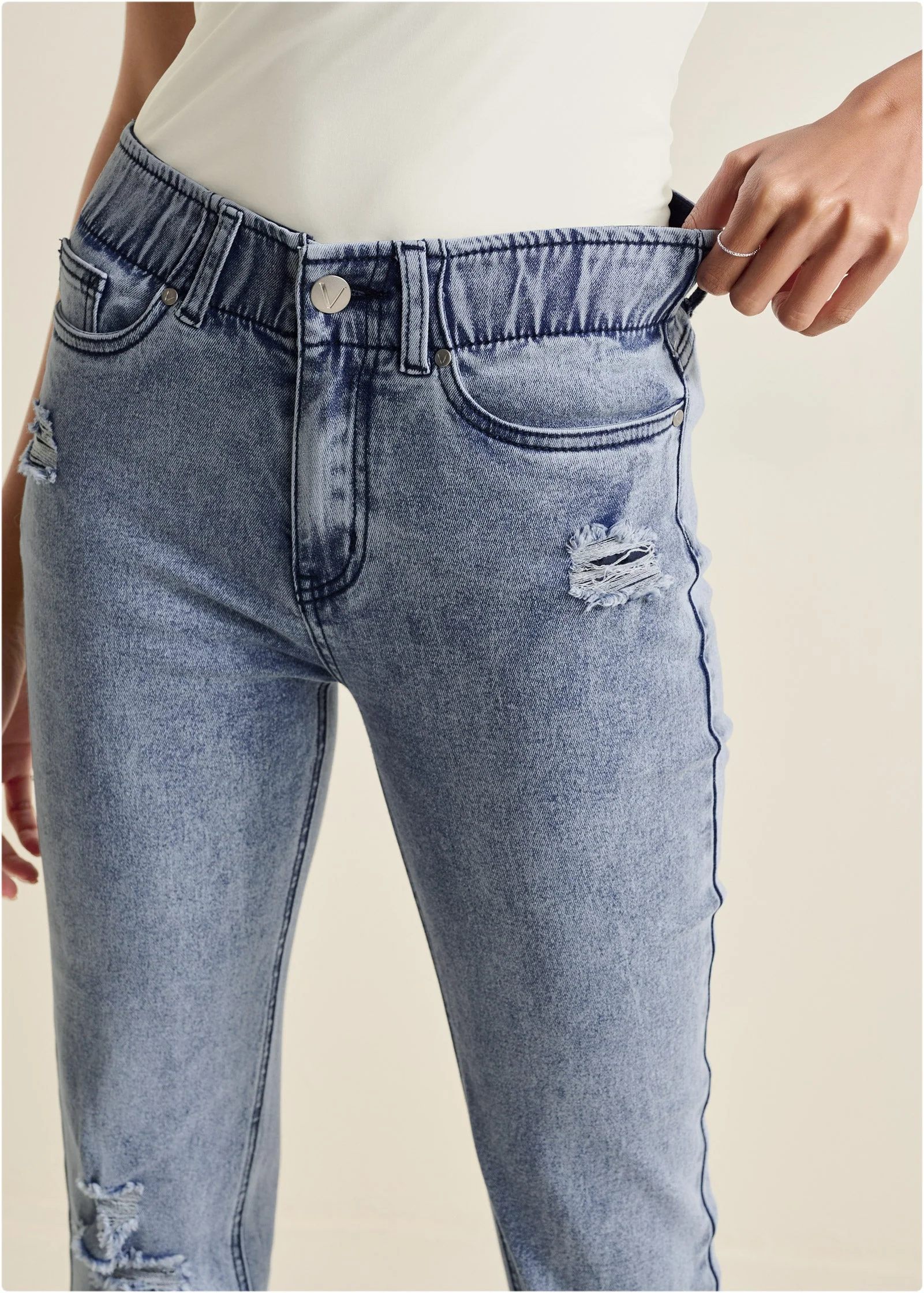 Straight Leg Acid Jeans - Acid Wash - Image 5