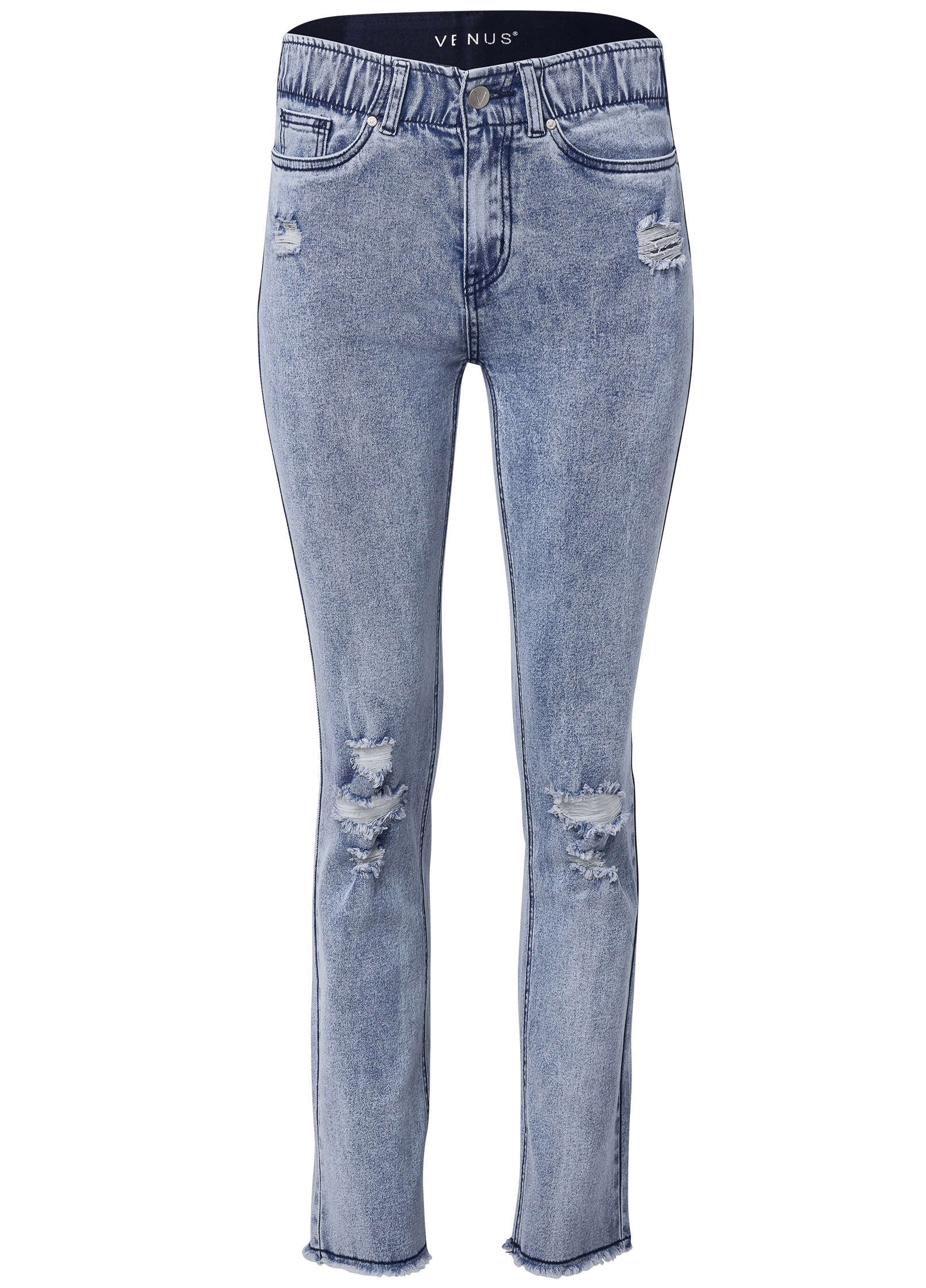 Straight Leg Acid Jeans - Acid Wash - Image 7