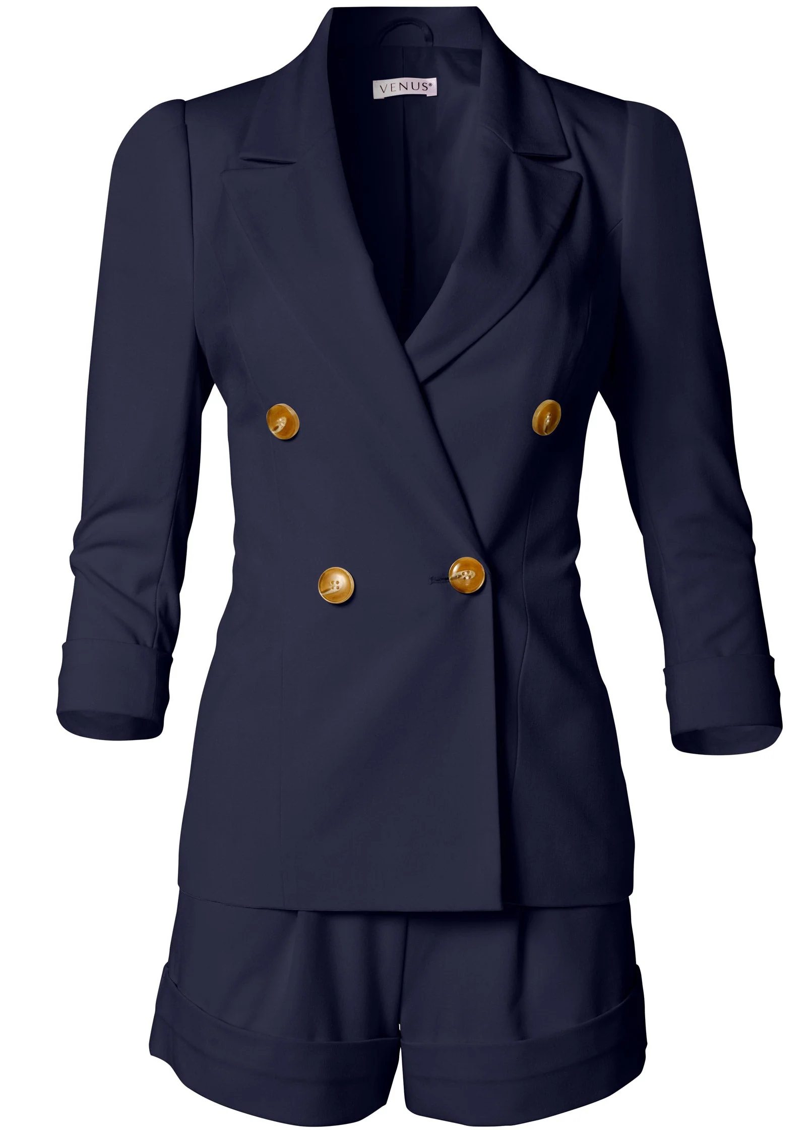 Blazer And Shorts Set - Navy - Image 5