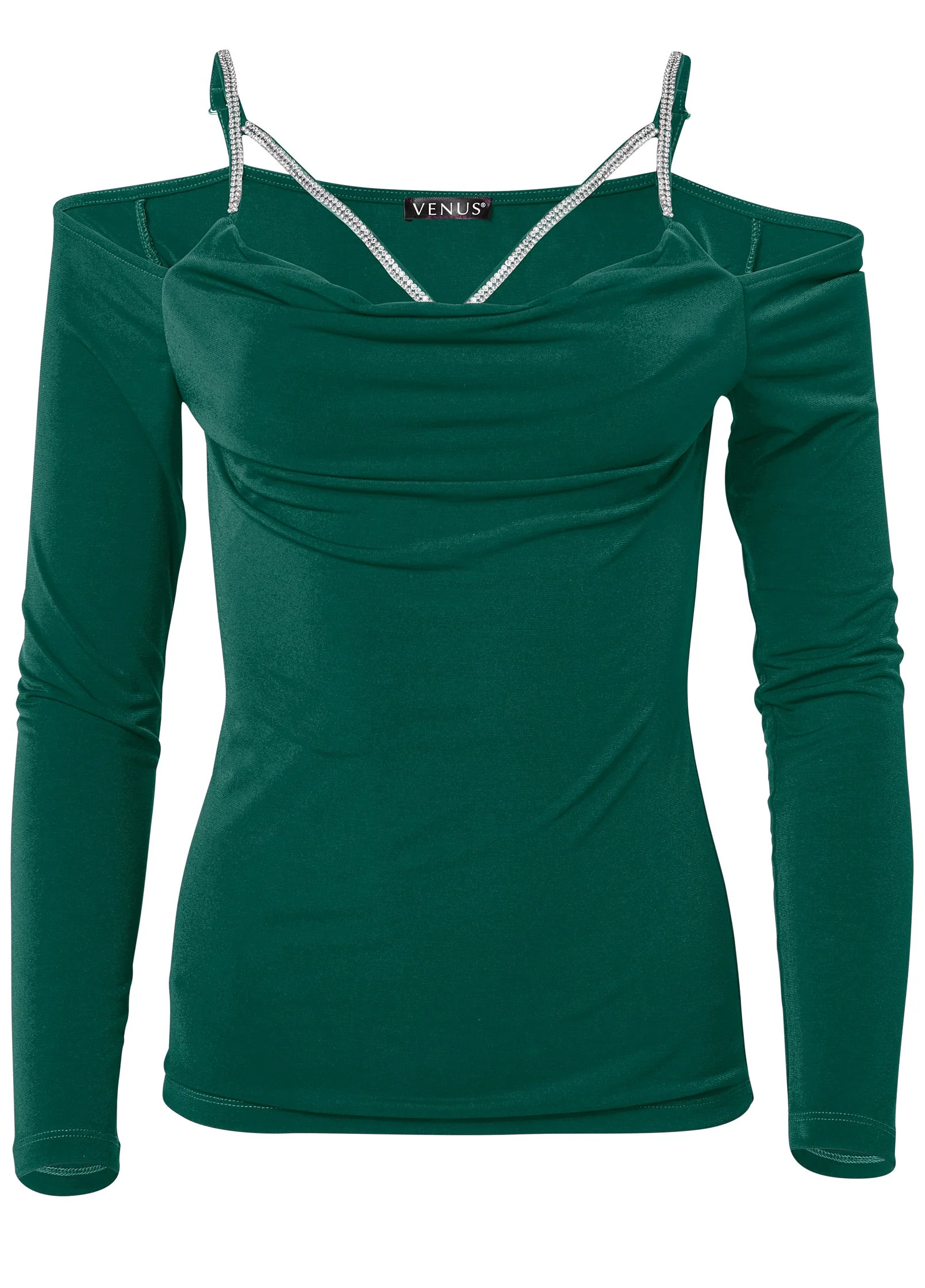 Embellished Strappy Top - Green - Image 5
