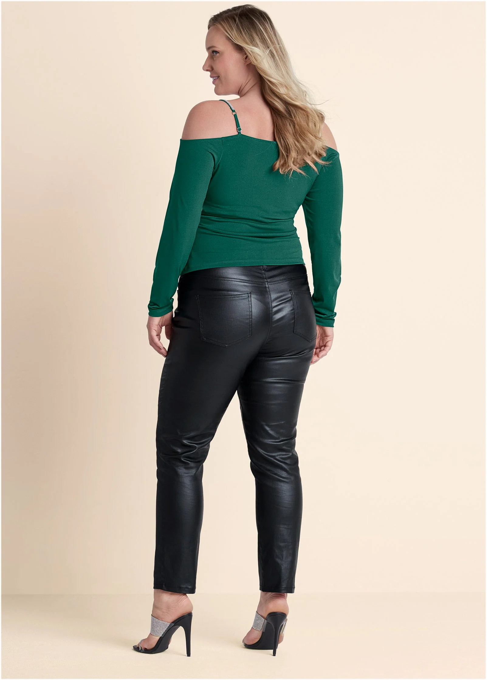 Embellished Strappy Top - Green - Image 9