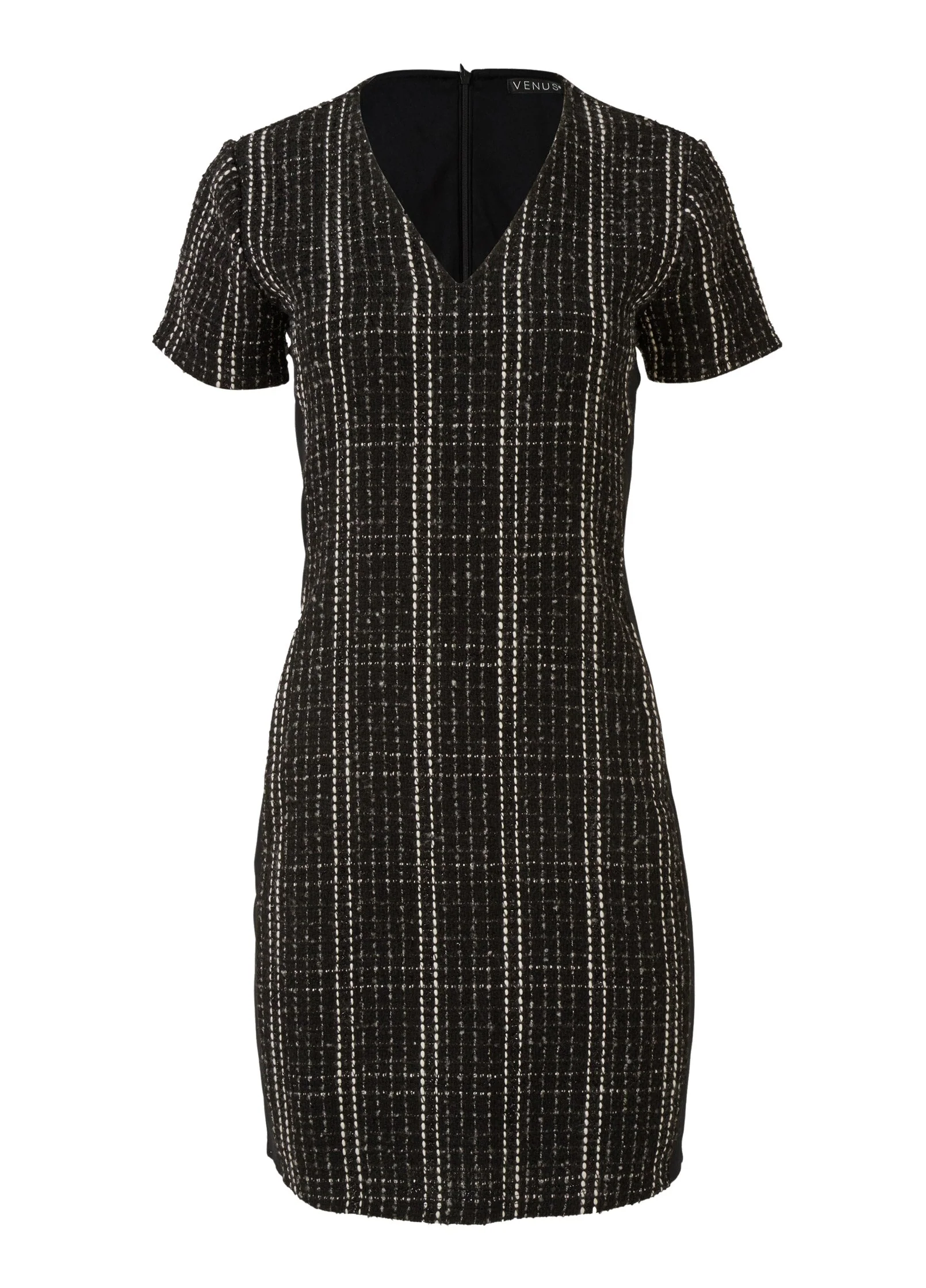 Tweed Mini Dress - Black Multi - Image 6