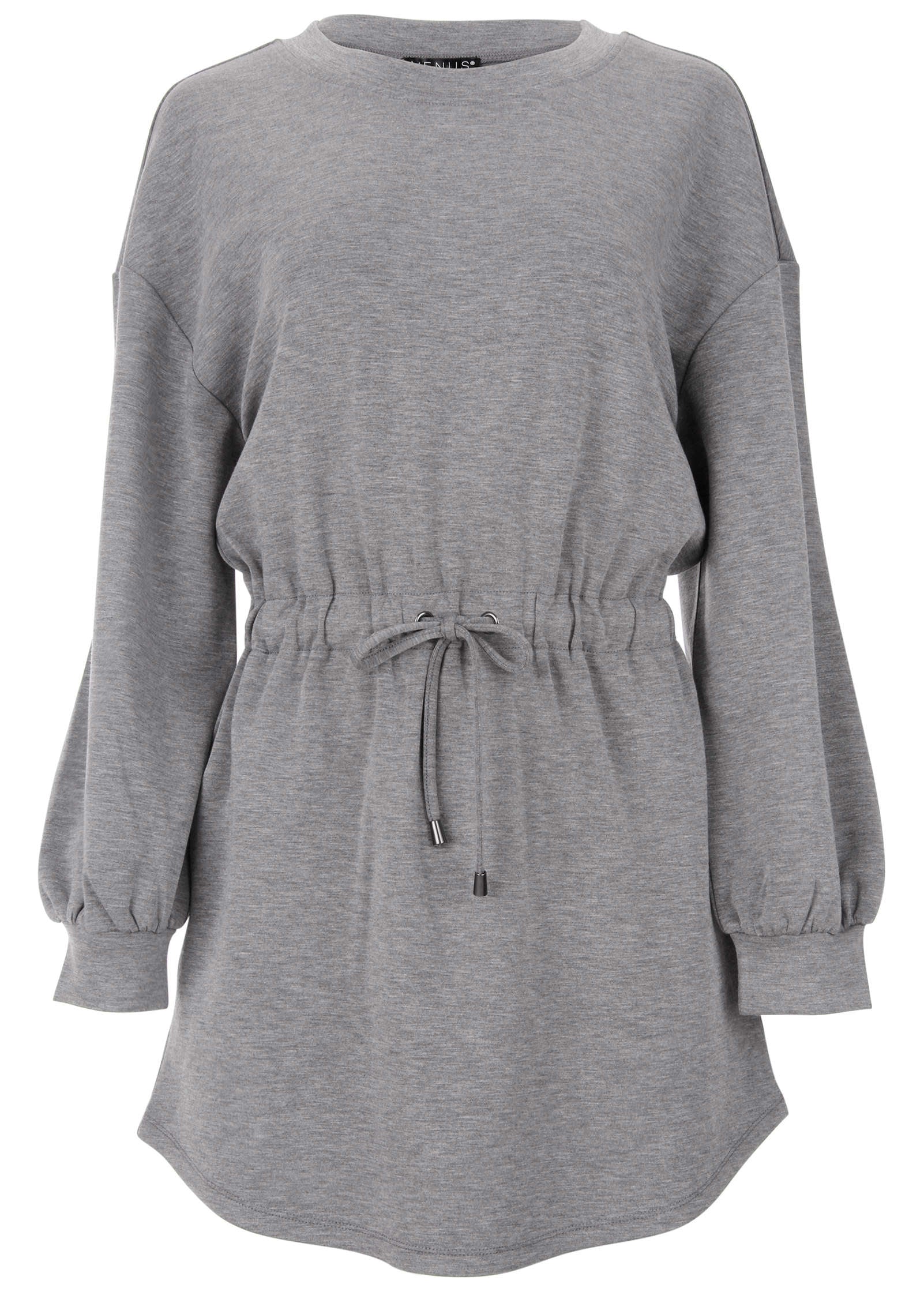 Double Knit Sleeved Dress - Medium Heather Grey - Image 4
