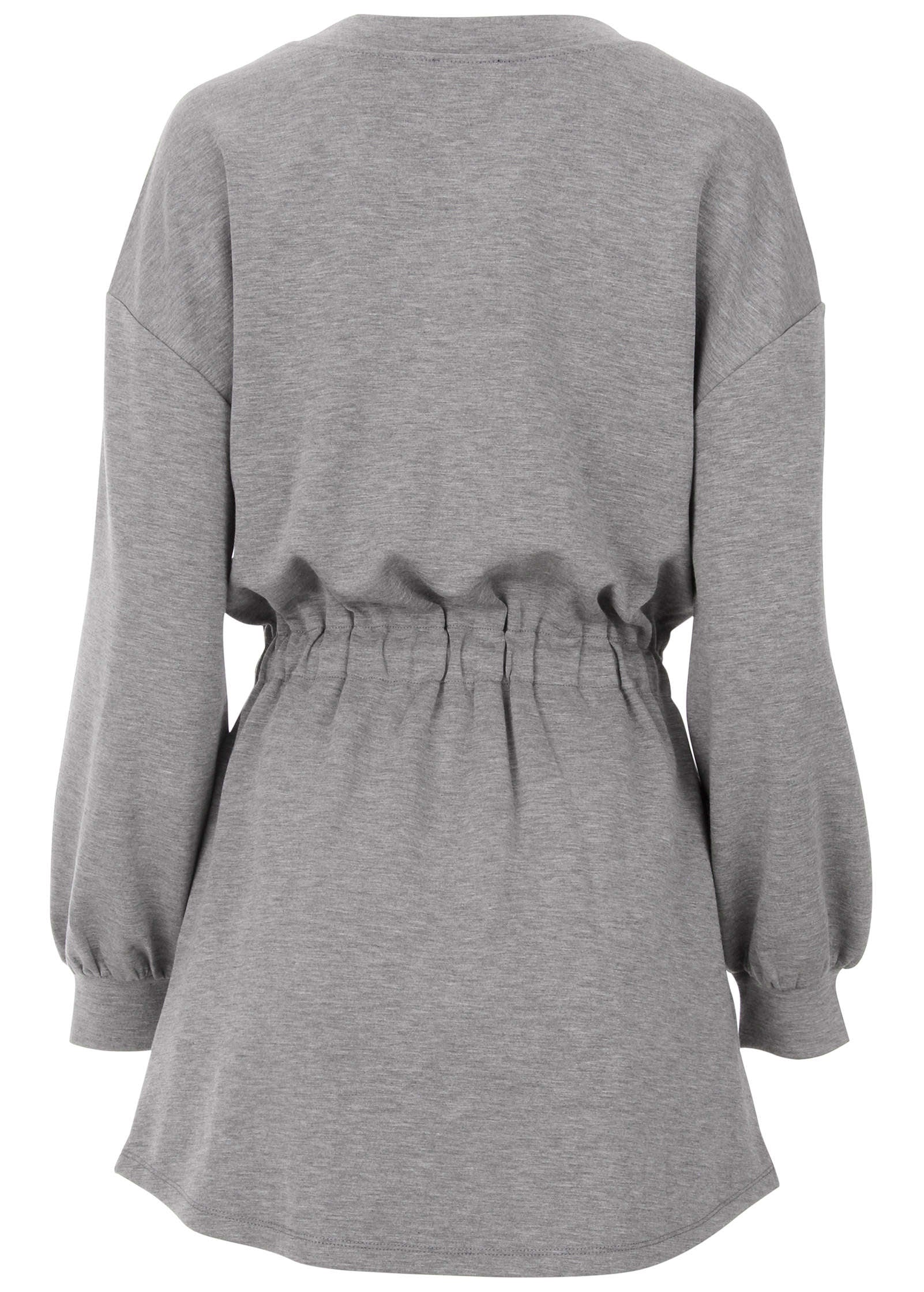 Double Knit Sleeved Dress - Medium Heather Grey - Image 5