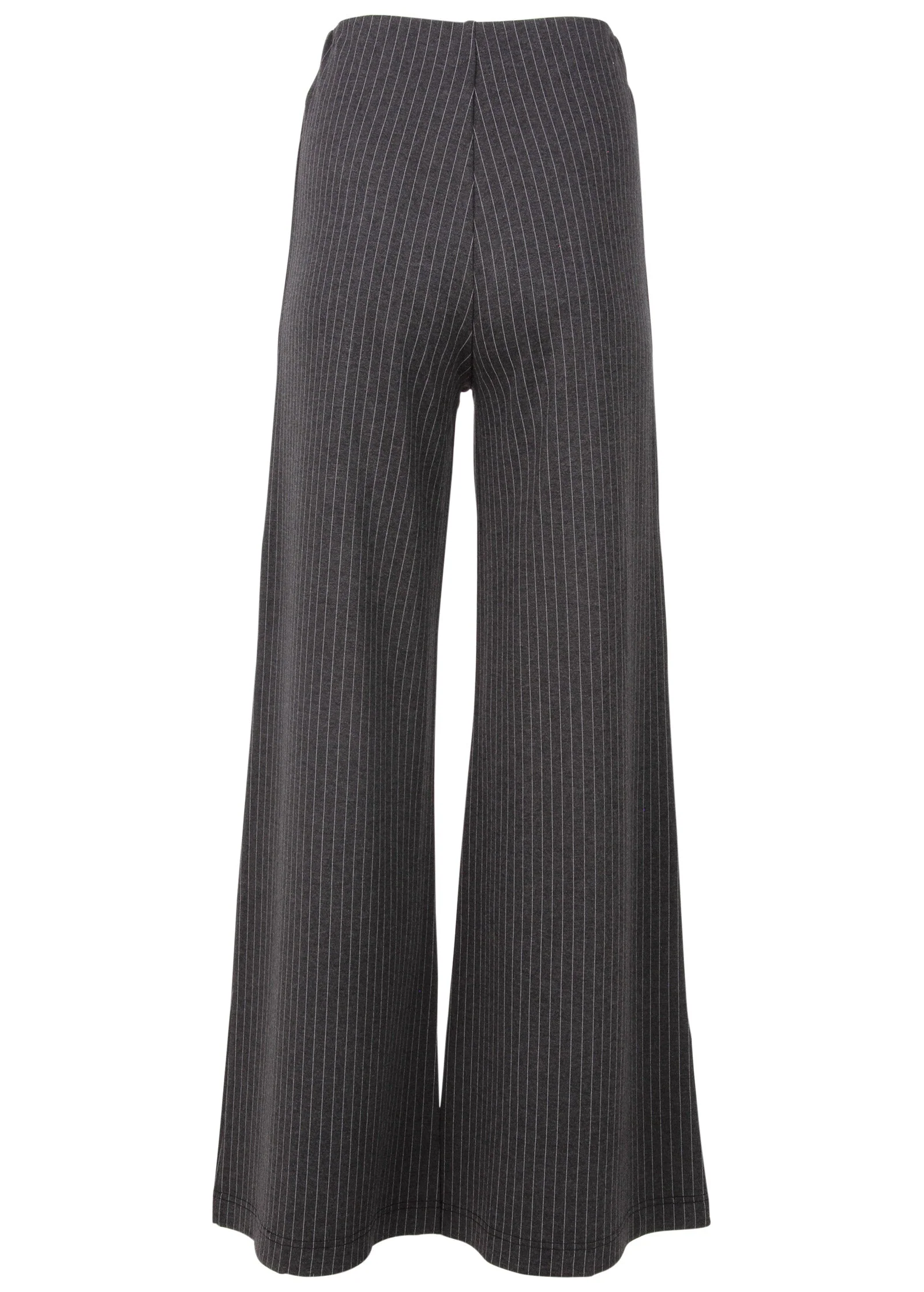 Diana Wide Leg Pants - Heather Grey & Cream - Image 6