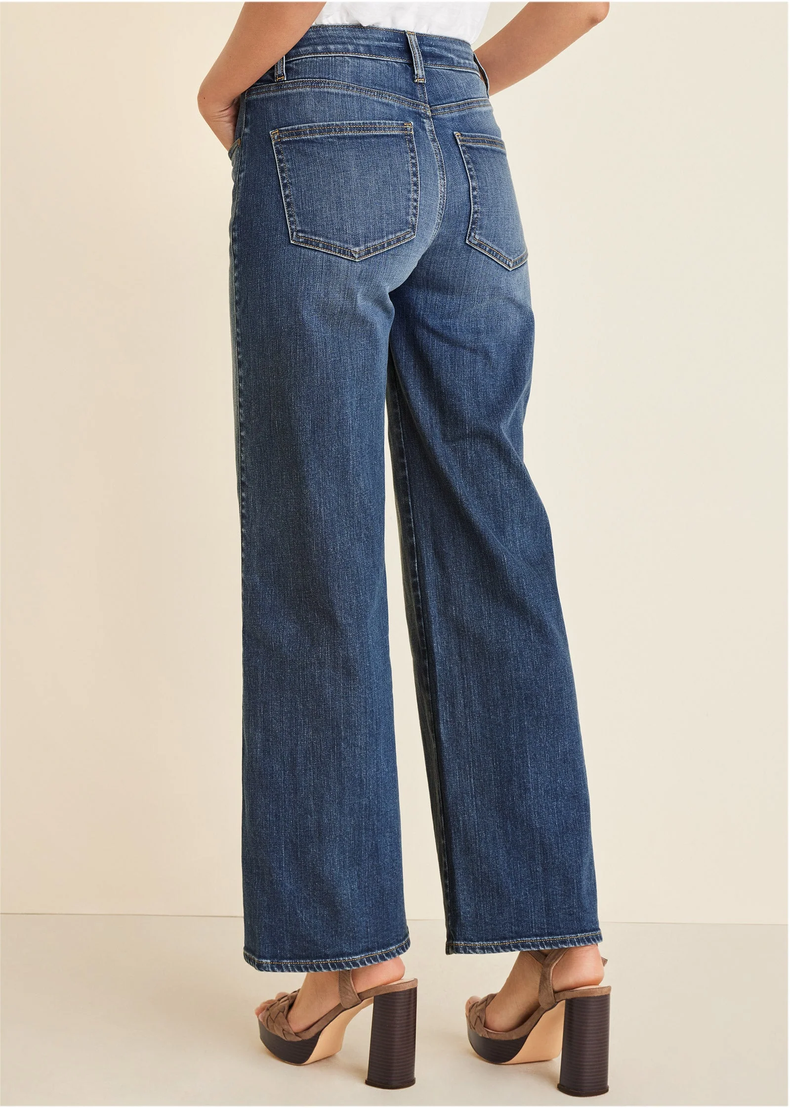 Farrah Wide Leg Jeans - Medium Wash - Image 3