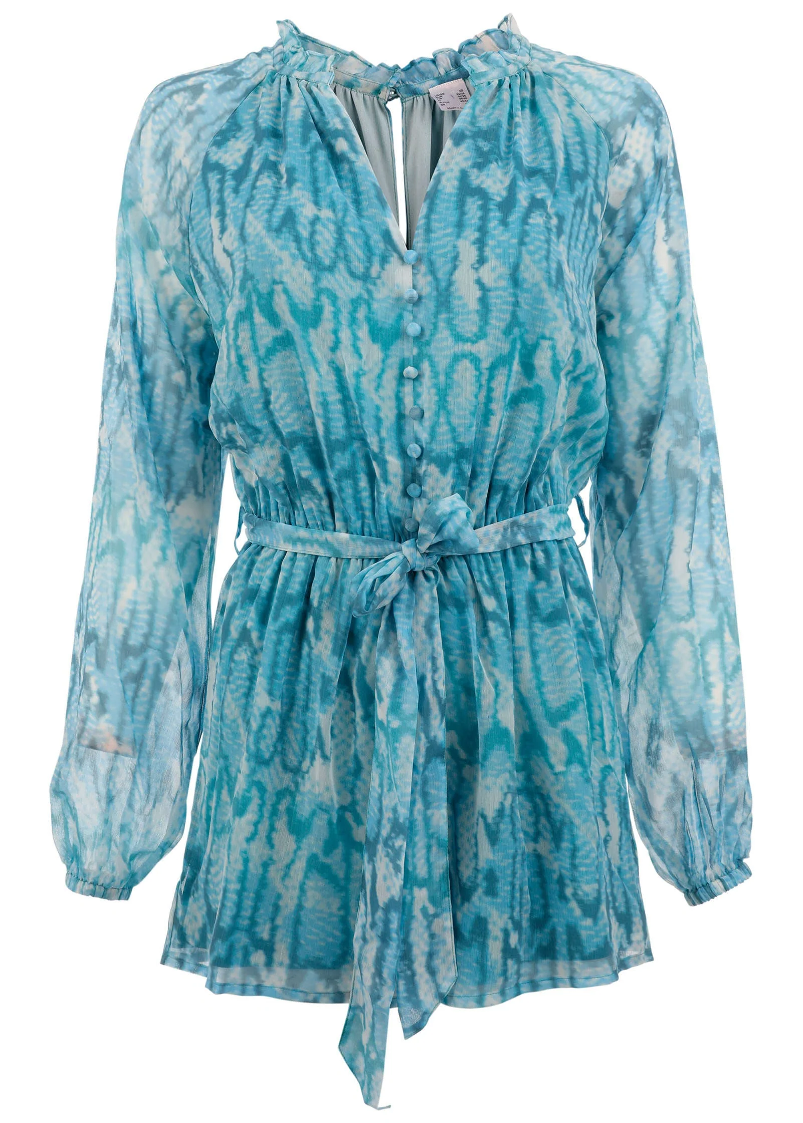 Crinkle Chiffon Romper - Water Snake - Image 3