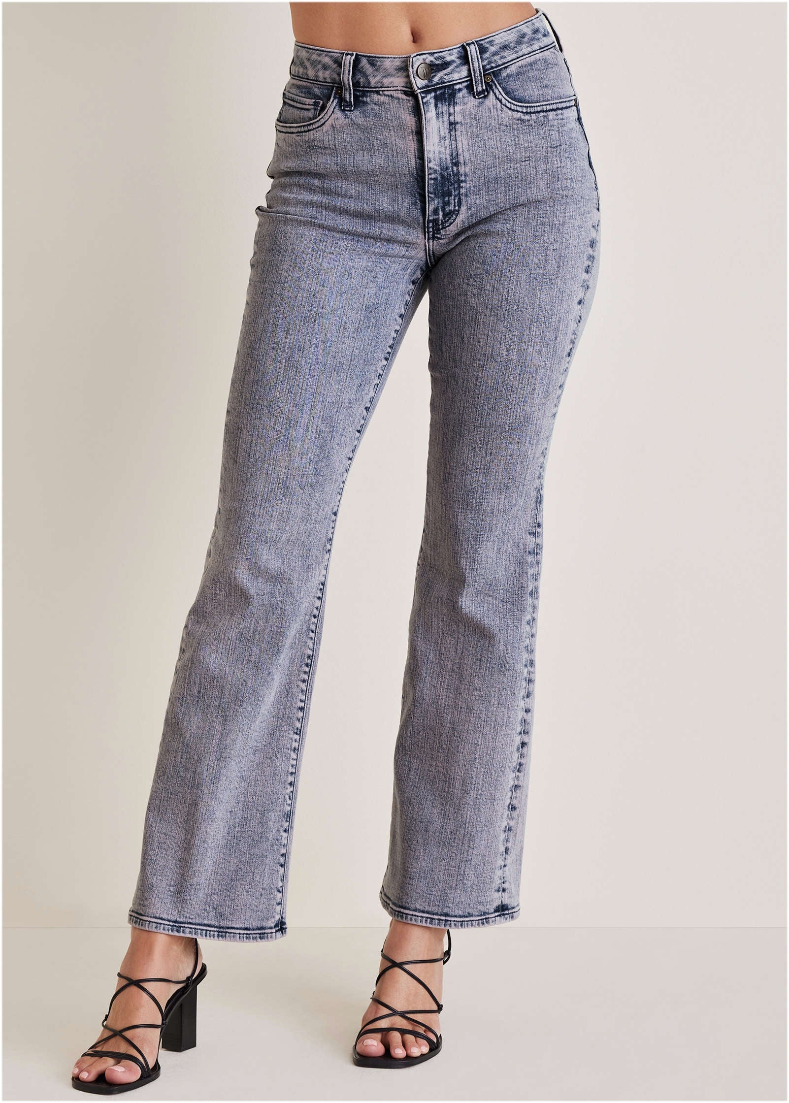 Penelope Modern Flare Jeans - Purple Acid Wash - Image 3