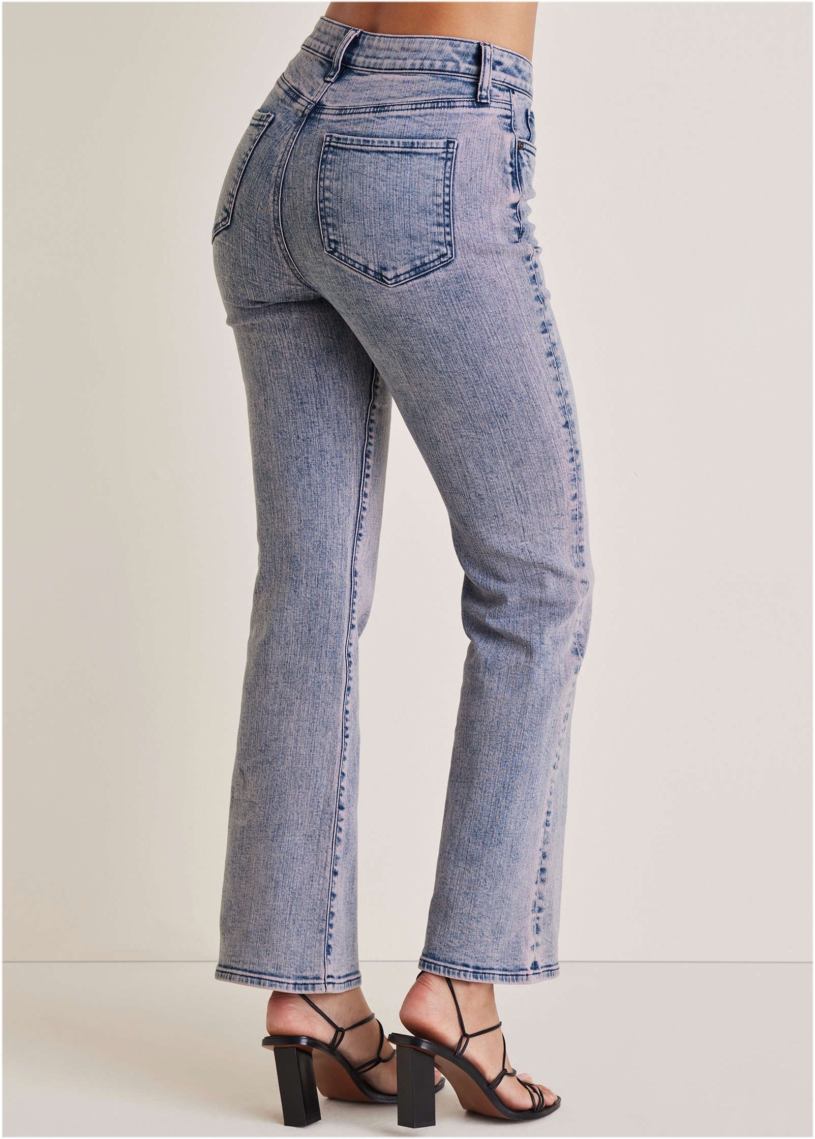 Penelope Modern Flare Jeans - Purple Acid Wash - Image 4