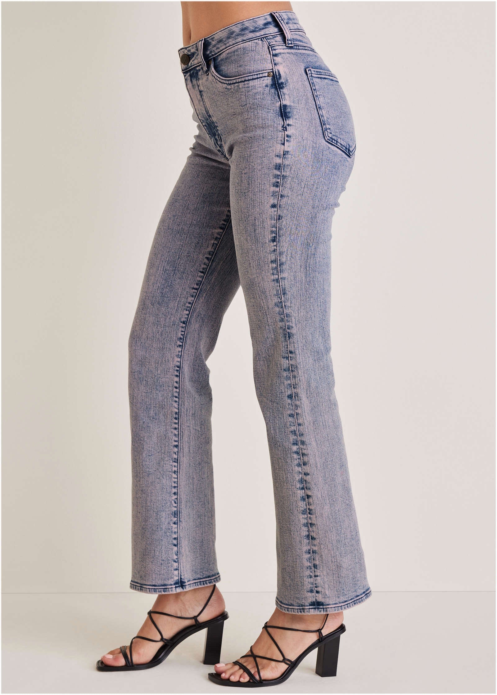 Penelope Modern Flare Jeans - Purple Acid Wash - Image 5