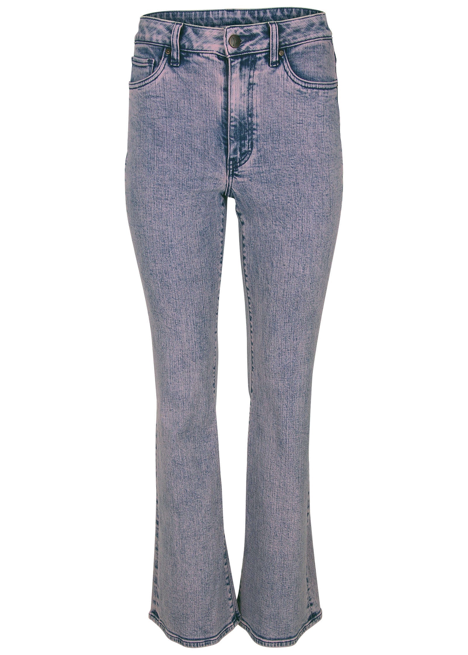 Penelope Modern Flare Jeans - Purple Acid Wash - Image 6